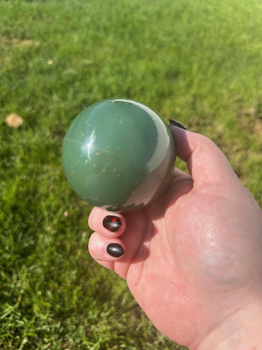 Green Adventurine Sphere 2.7 inch diameter