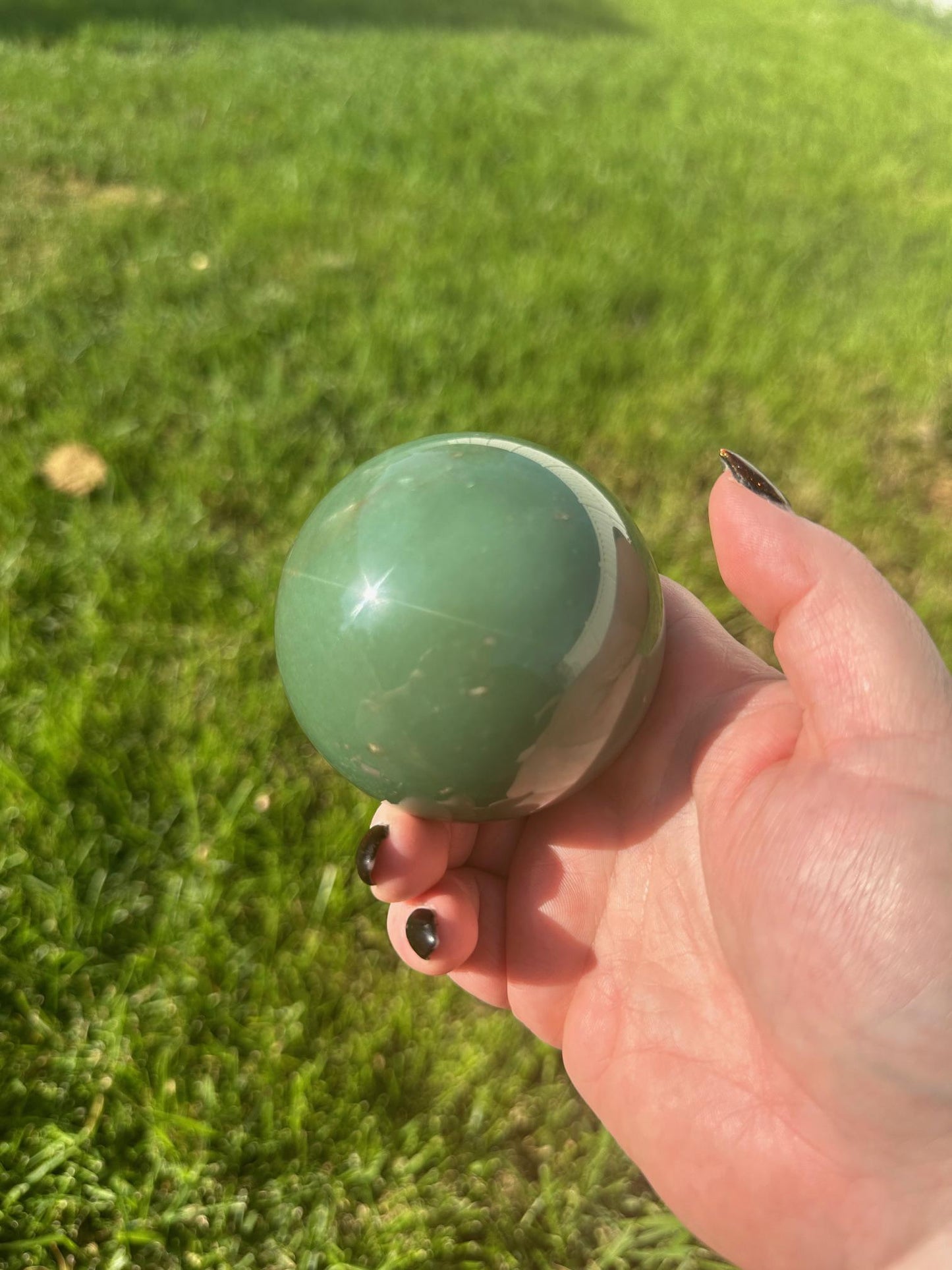 Green Adventurine Sphere 2.7 inch diameter