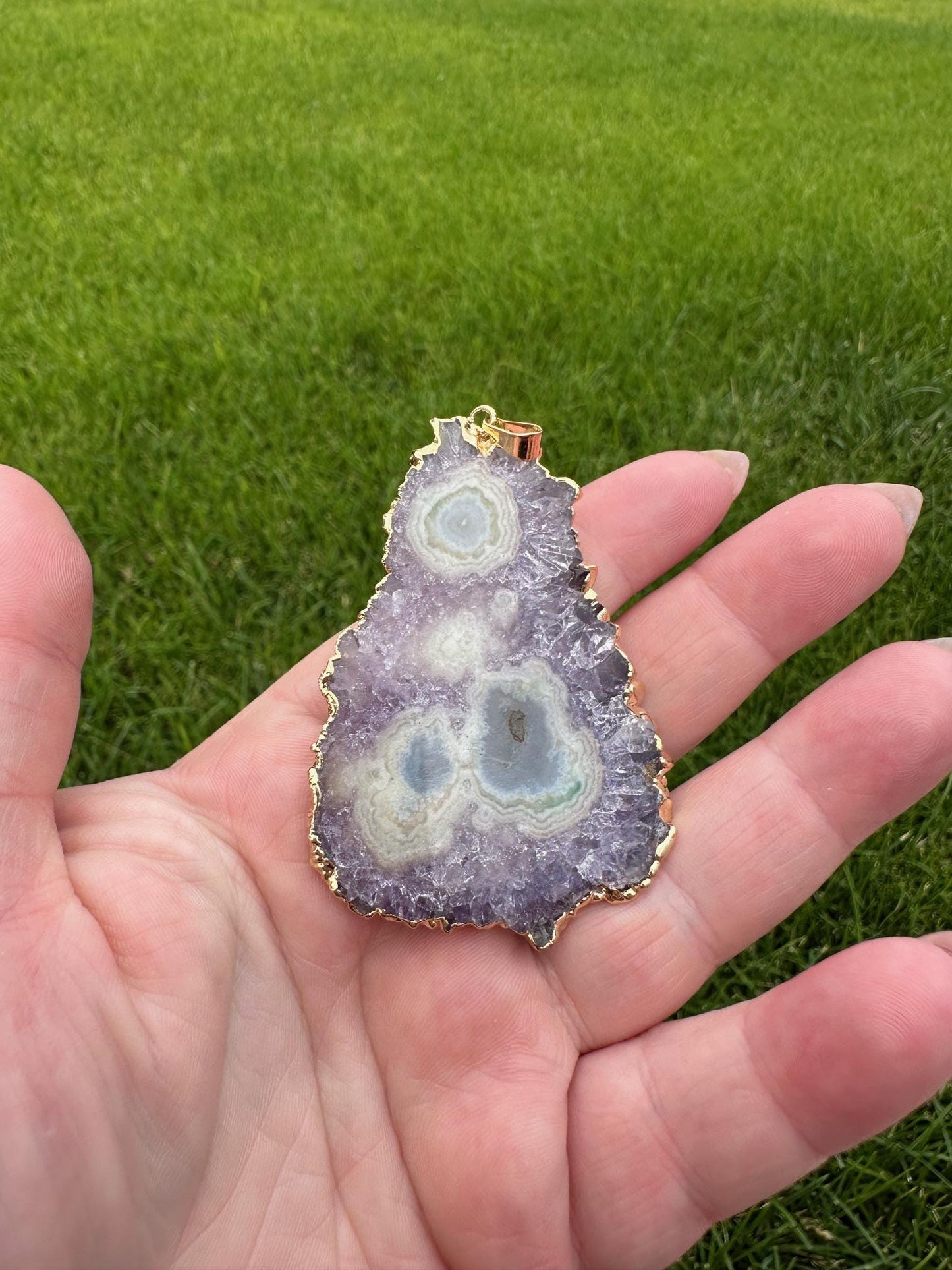 Amethyst Stalactite Pendant – 2.4 Inches Long – Unique and Healing Crystal Jewelry