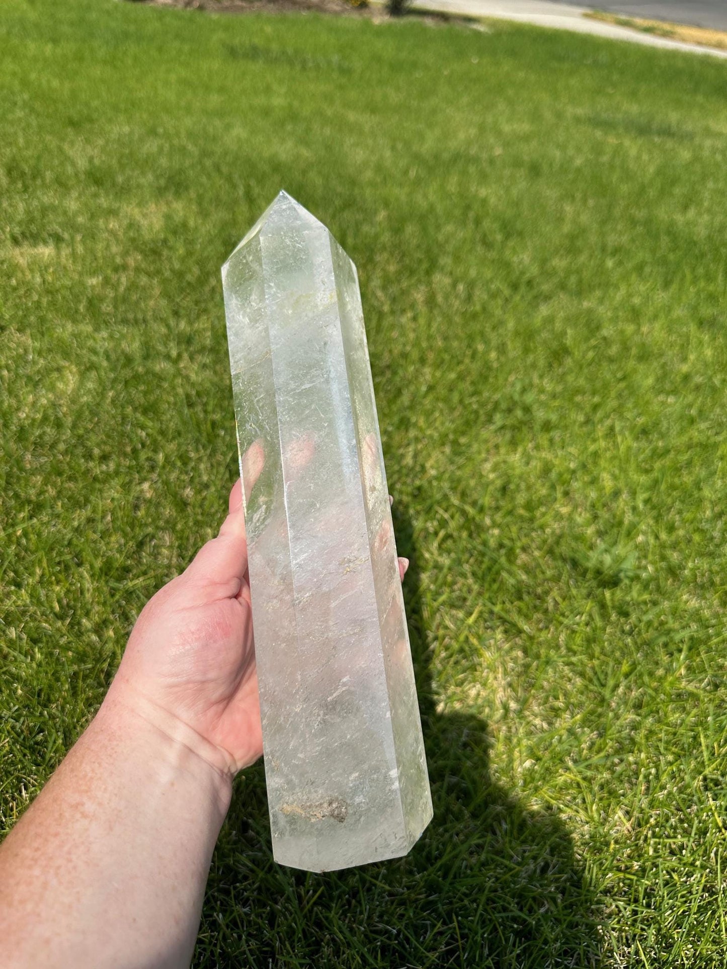 Clear Quartz Tower with Amazing Clarity – 5 lbs 13 oz – 12.5 Inches Tall – Premium Healing Crystal Point