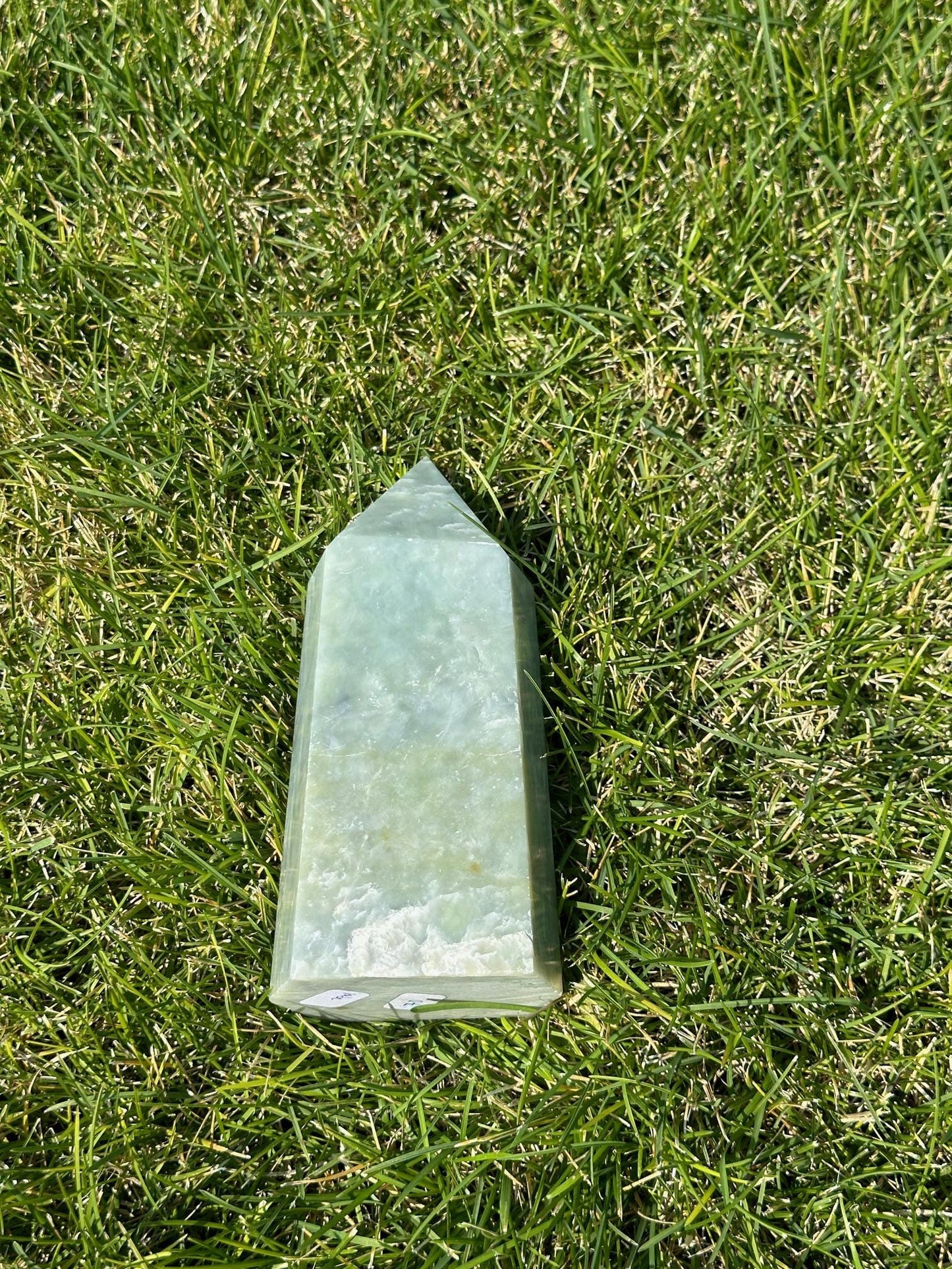 Jade Crystal Tower – 2 lbs 13 oz – 7 Inches Tall – Premium Healing Stone