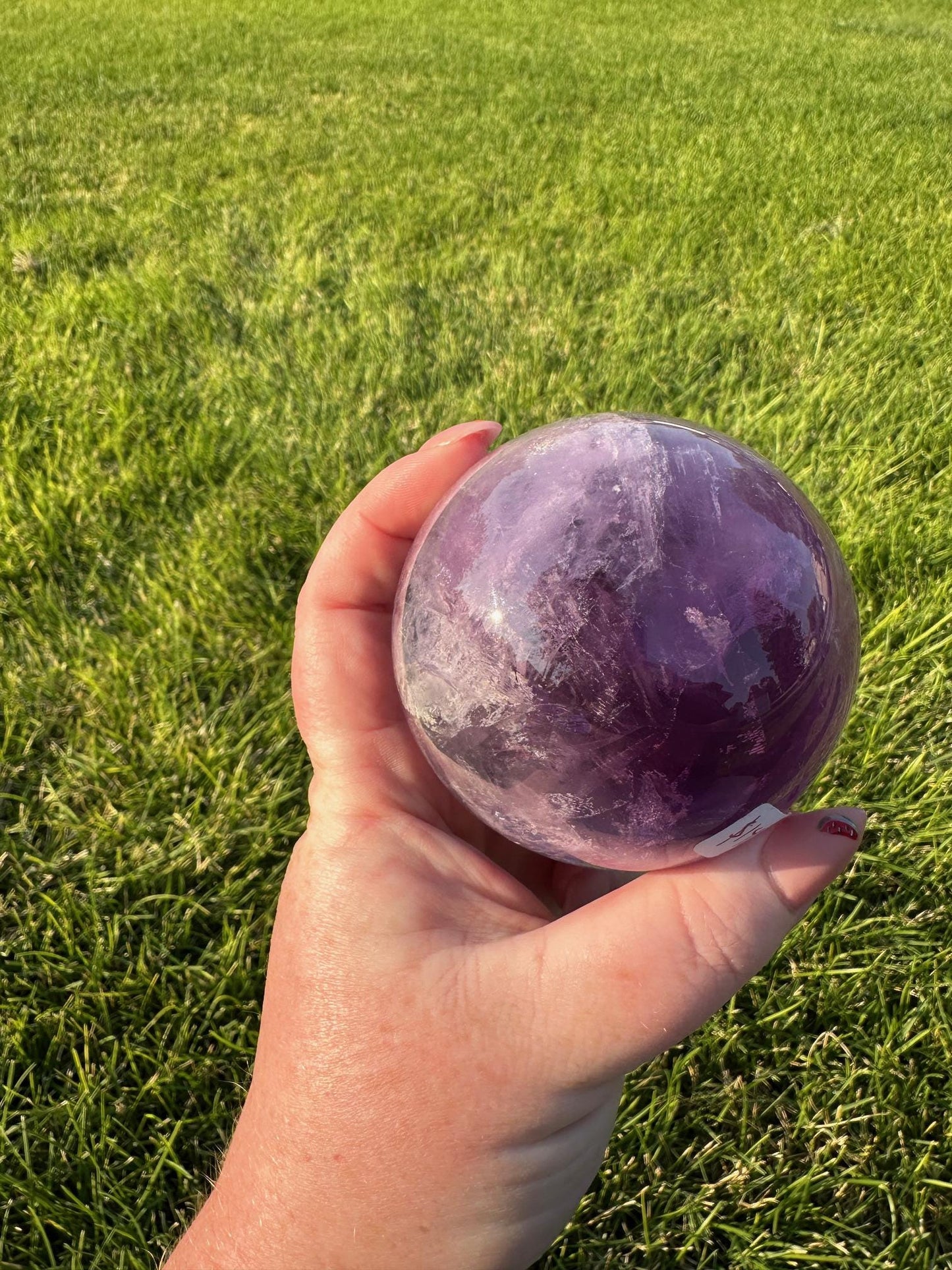 High-Quality Amethyst Sphere - 2.6 Inches in Diameter, 1lb 6oz