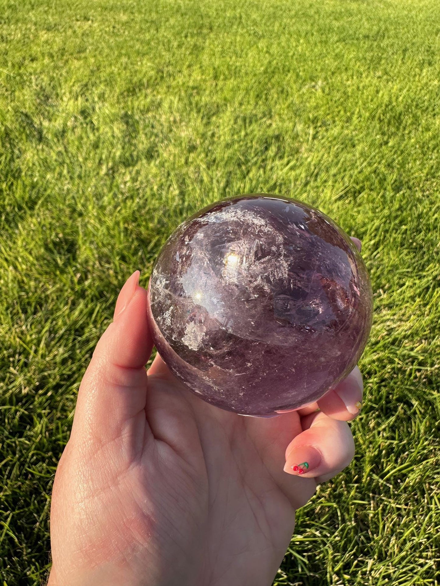 High-Quality Amethyst Sphere - 2.5 Inches in Diameter, 1lb 2oz