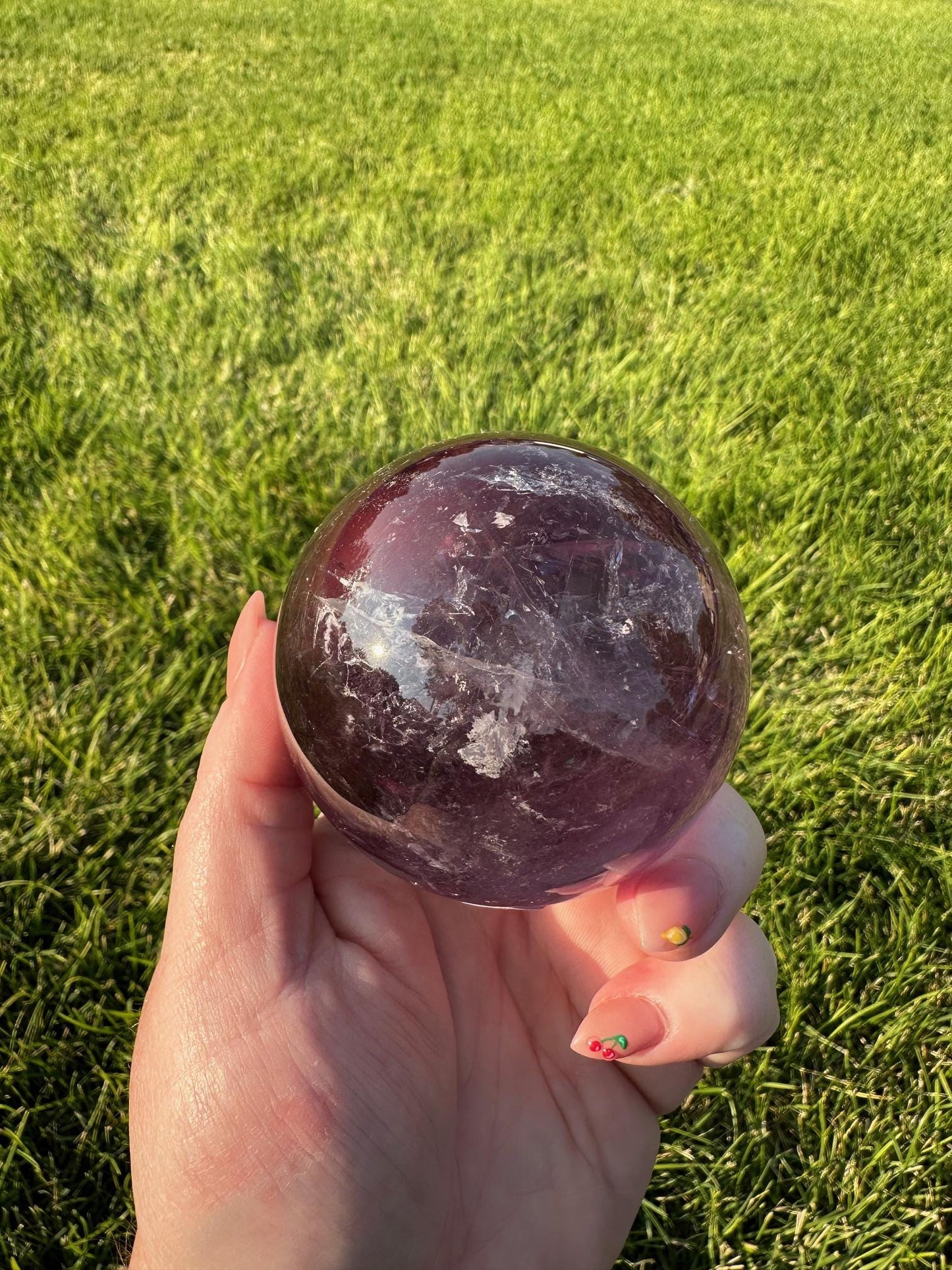 High-Quality Amethyst Sphere - 2.5 Inches in Diameter, 1lb 2oz