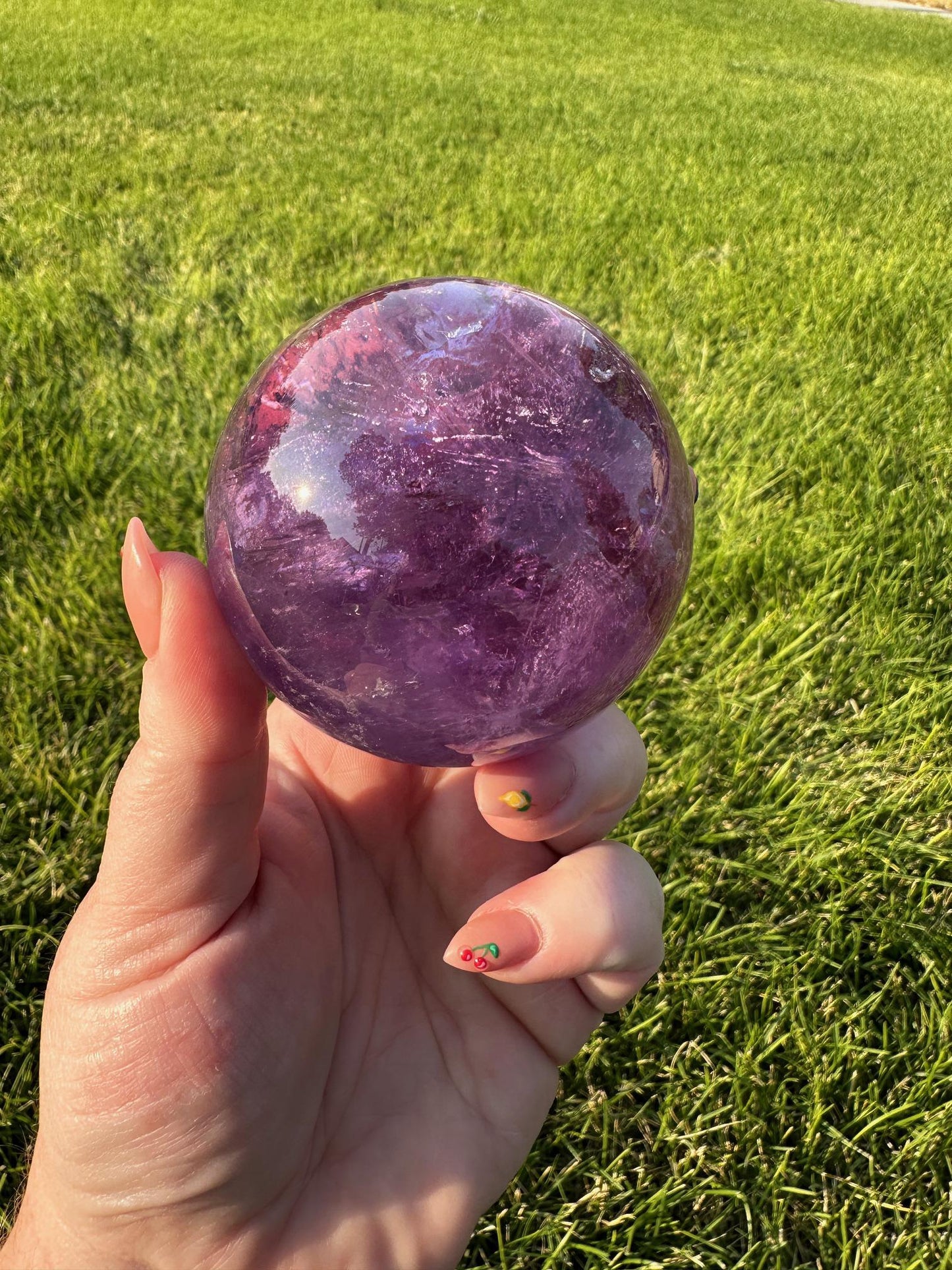 High-Quality Amethyst Sphere - 2.5 Inches in Diameter, 1lb