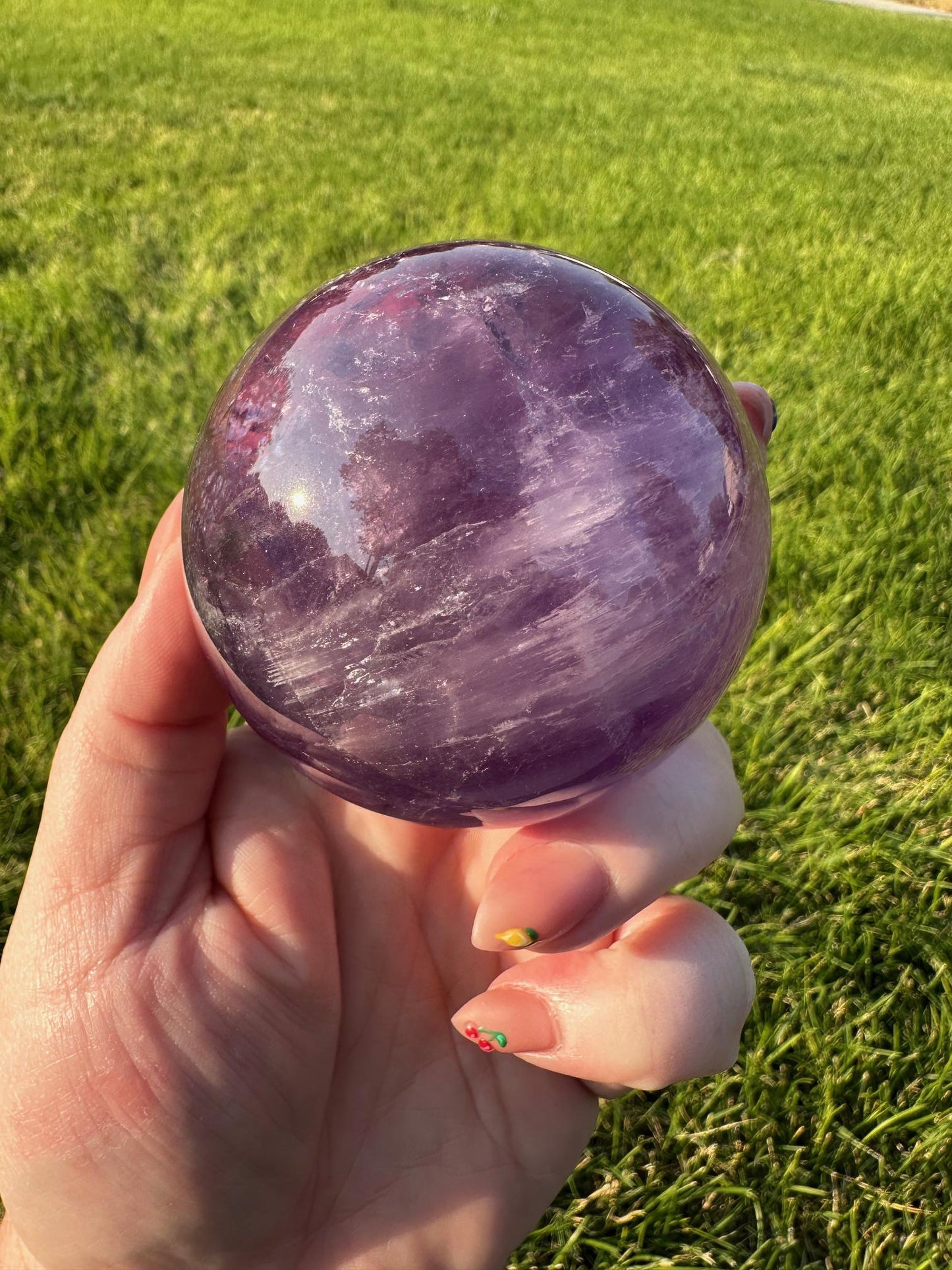 High-Quality Amethyst Sphere - 2.5 Inches in Diameter, 1lb