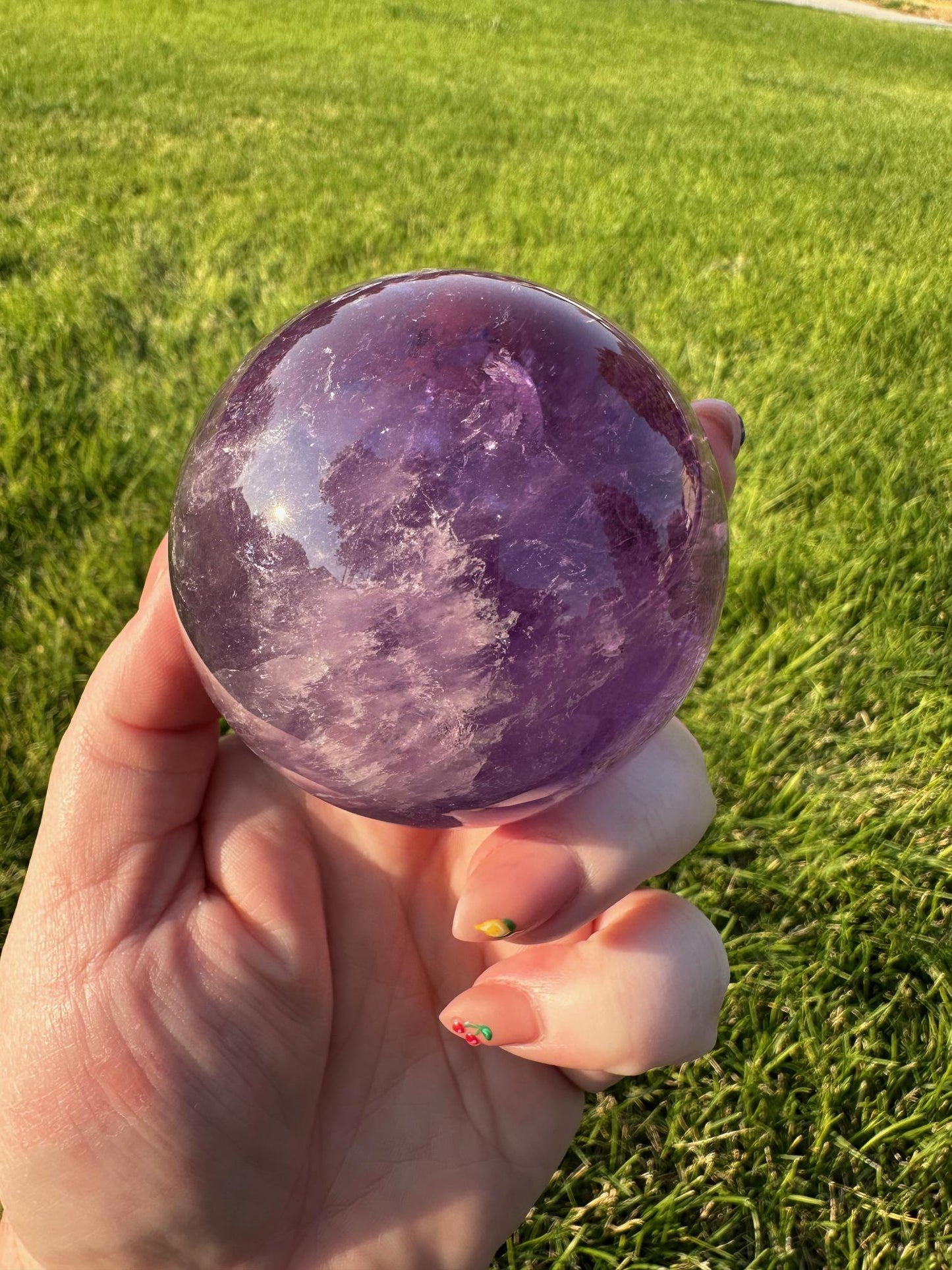 High-Quality Amethyst Sphere - 2.5 Inches in Diameter, 1lb