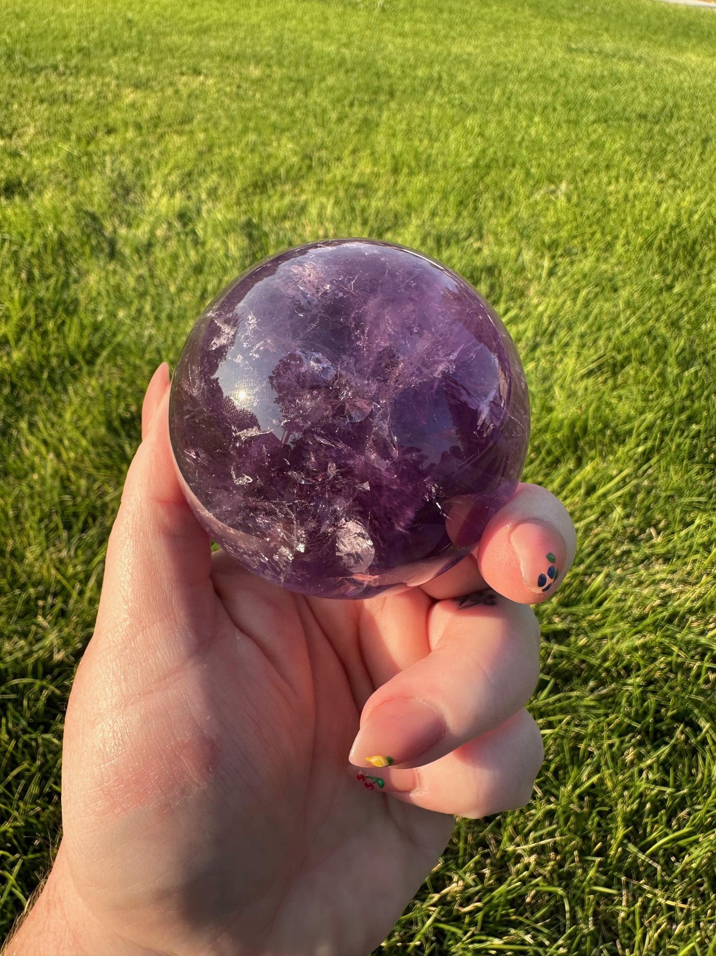 High-Quality Amethyst Sphere - 2.5 Inches in Diameter, 1lb