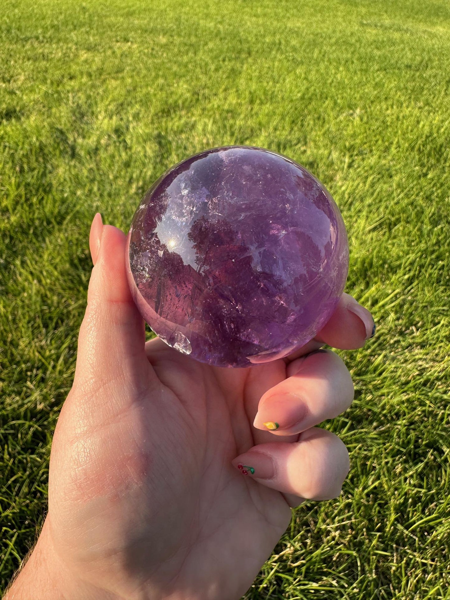 High-Quality Amethyst Sphere - 2.5 Inches in Diameter, 1lb