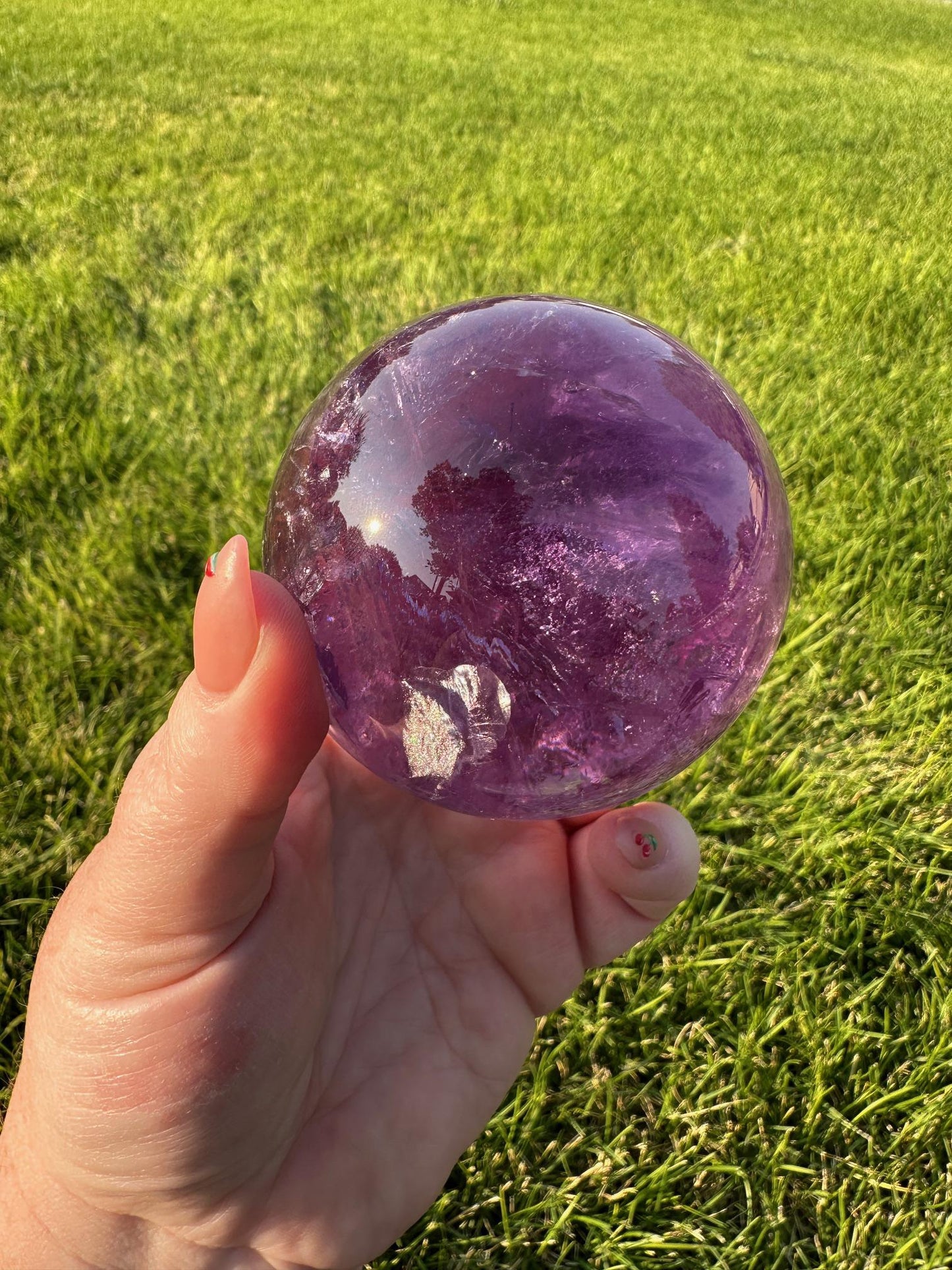 High-Quality Amethyst Sphere - 2.5 Inches in Diameter, 1lb