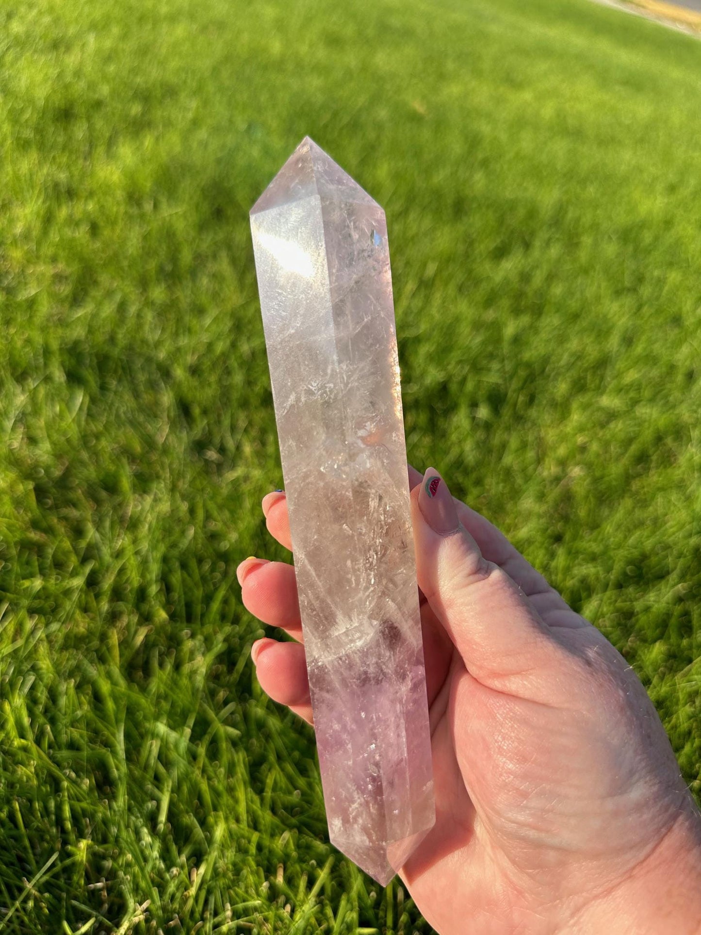 Double Terminated Amethyst Wand - 8 Inches Long, 1lb