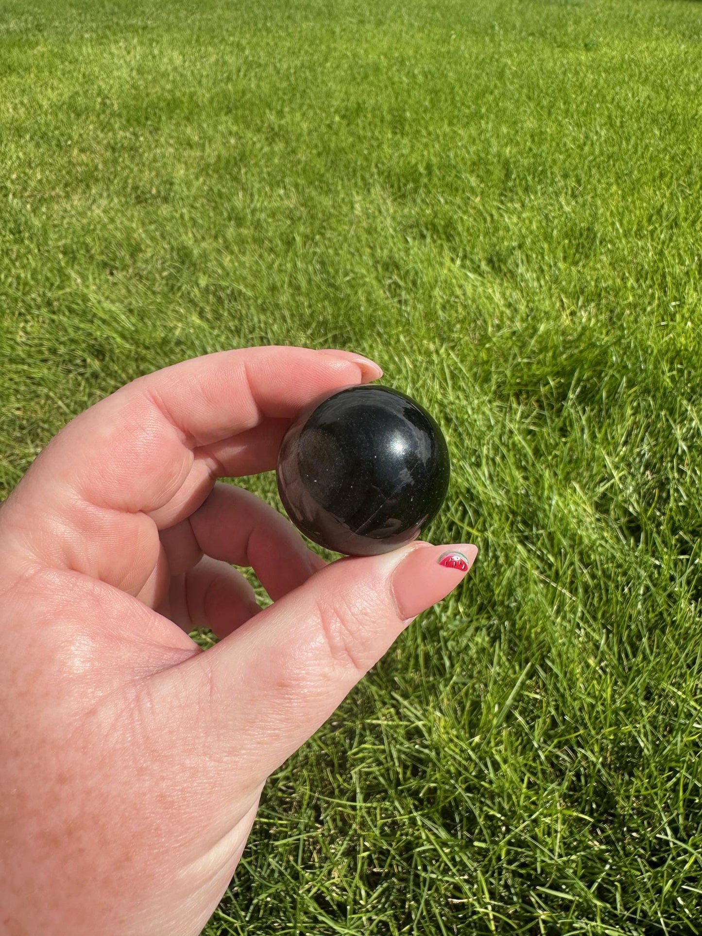 Silver Sheen Obsidian Spheres - 1.1 Inch Diameter