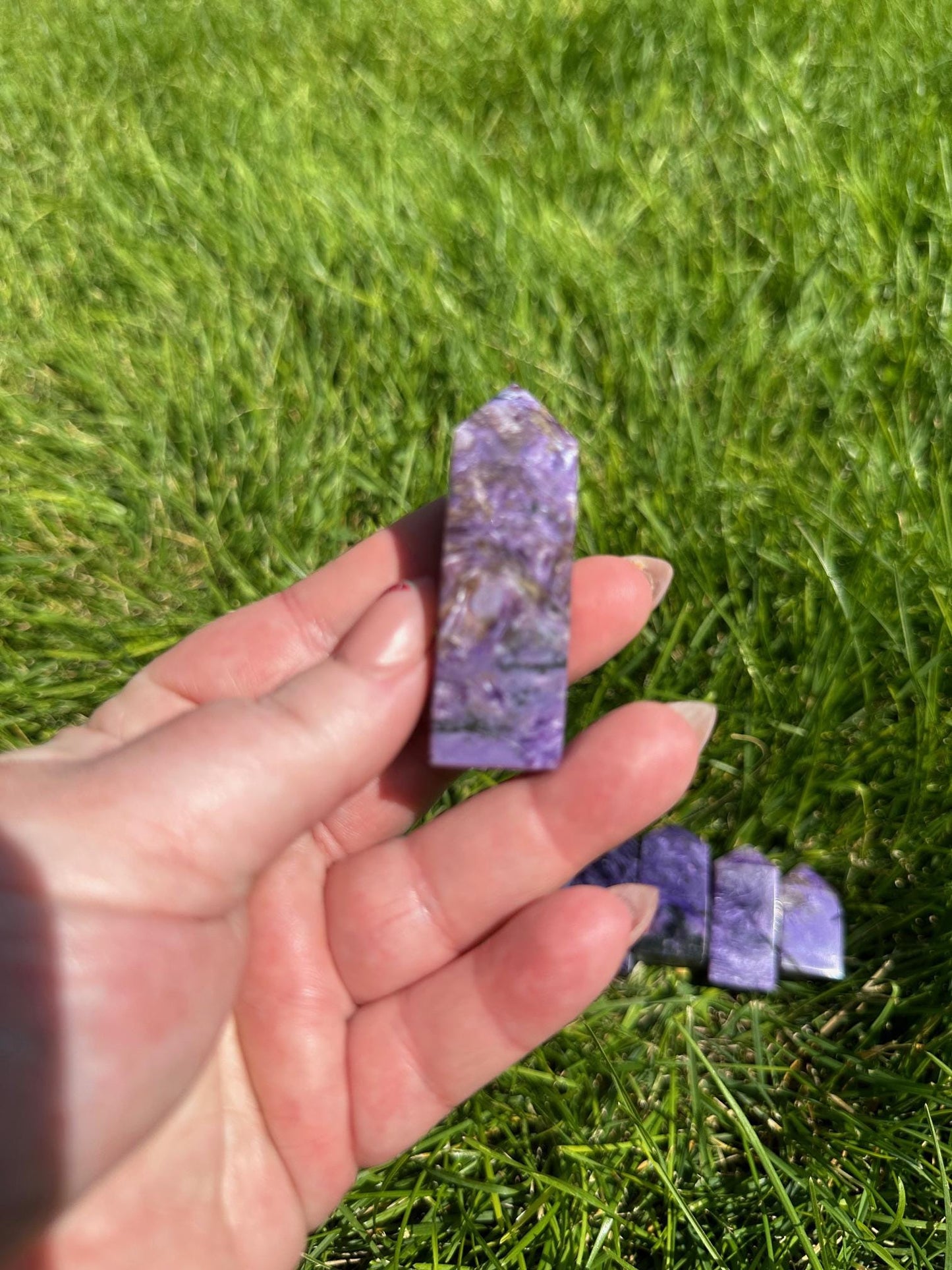 Charoite Crystal Towers - Unique and Enchanting Options