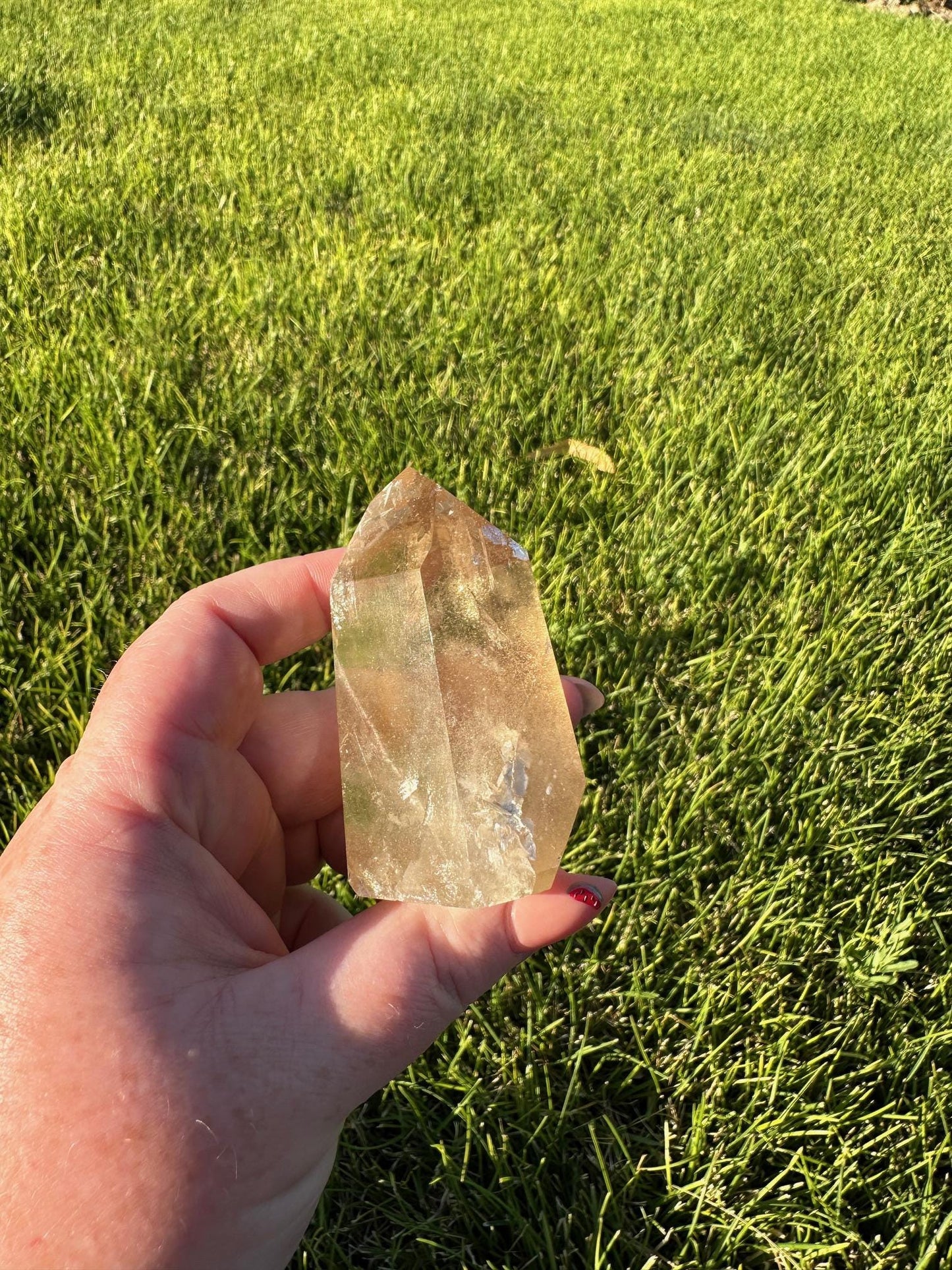 Natural Citrine Tower - Just Under 3 Inches Tall, 3oz