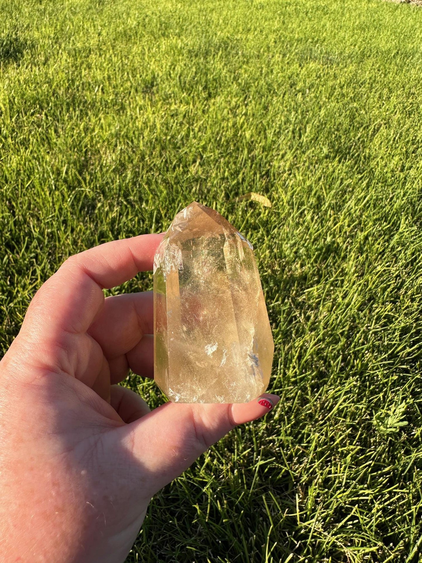 Natural Citrine Tower - Just Under 3 Inches Tall, 3oz