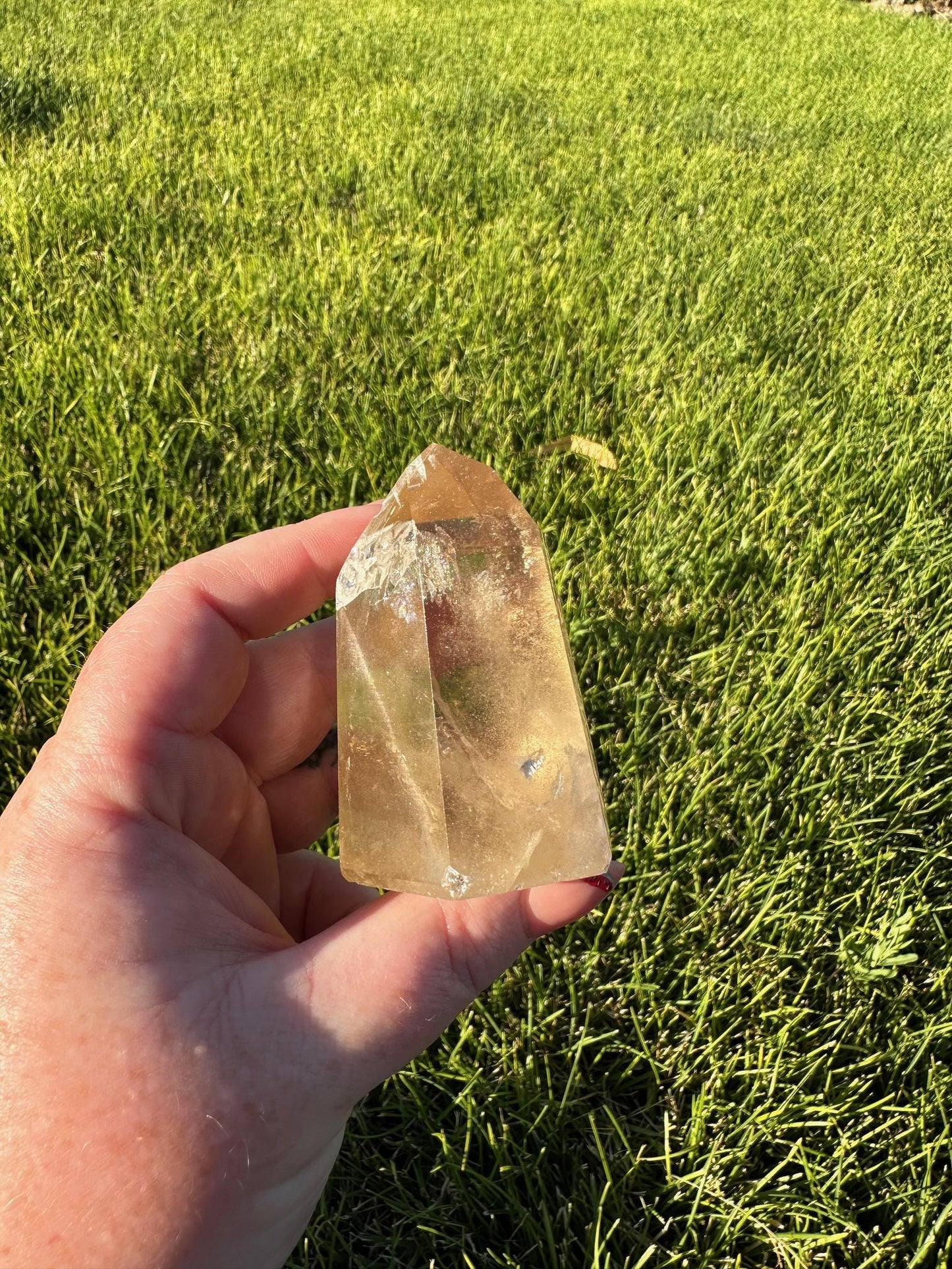 Natural Citrine Tower - Just Under 3 Inches Tall, 3oz