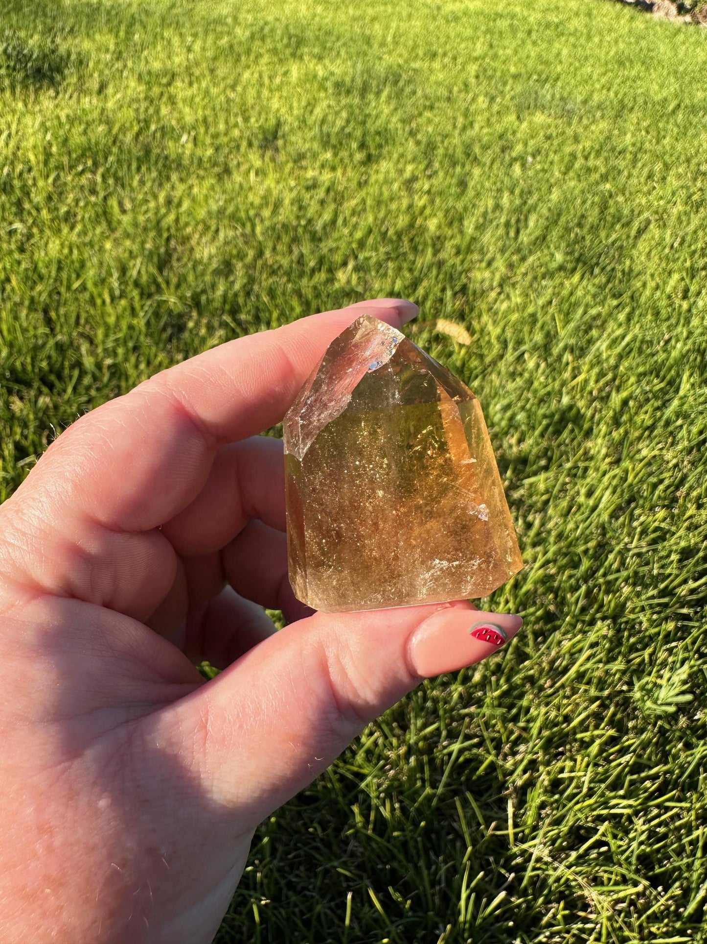 Honey-Colored Natural Citrine from Brazil - 2 Inches Tall