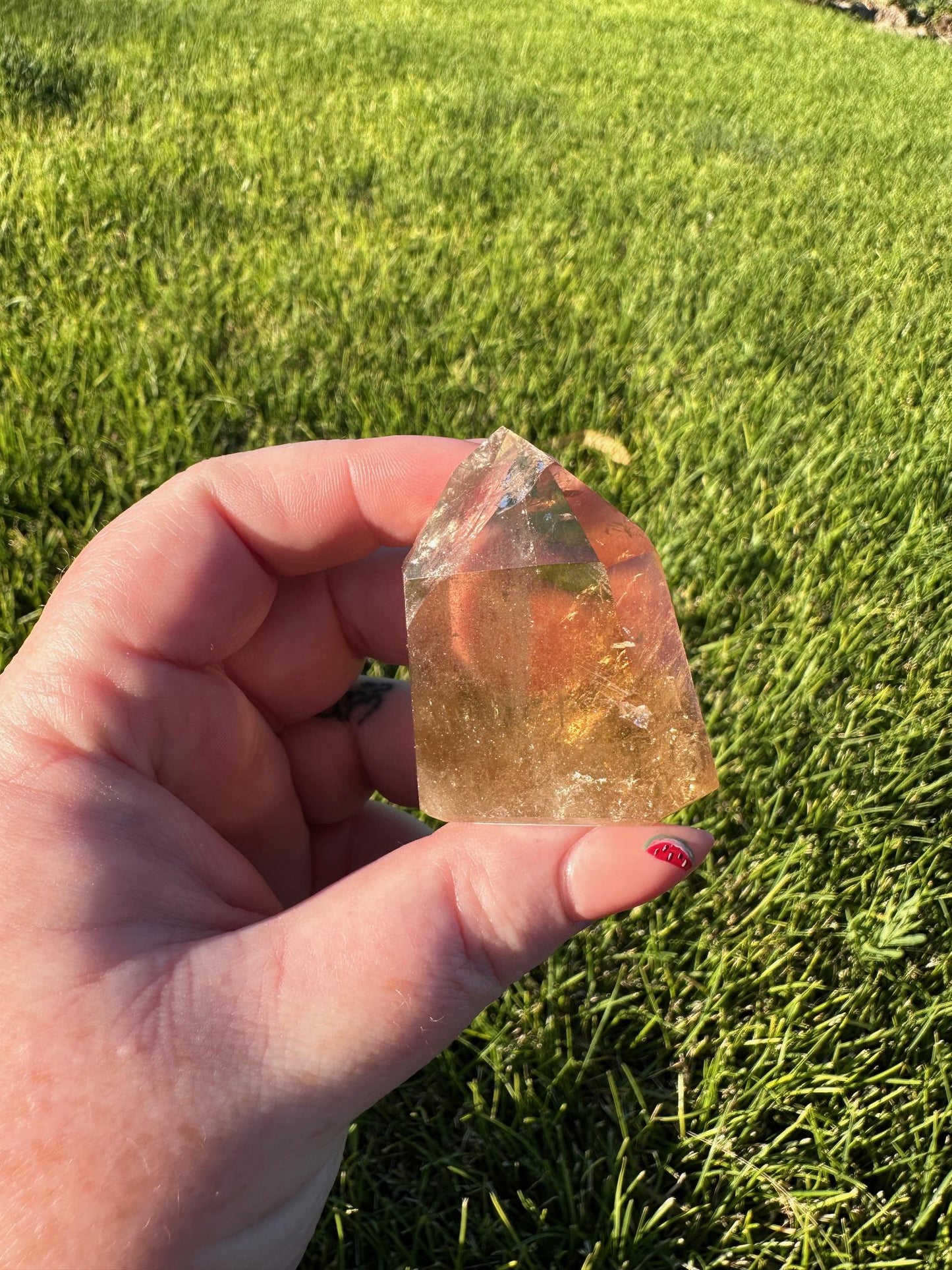 Honey-Colored Natural Citrine from Brazil - 2 Inches Tall