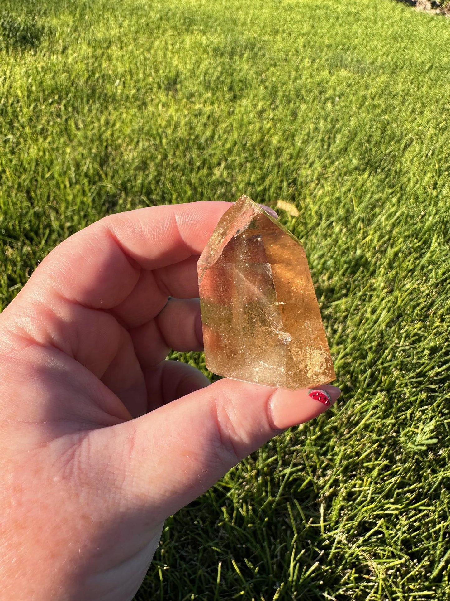 Honey-Colored Natural Citrine from Brazil - 2 Inches Tall