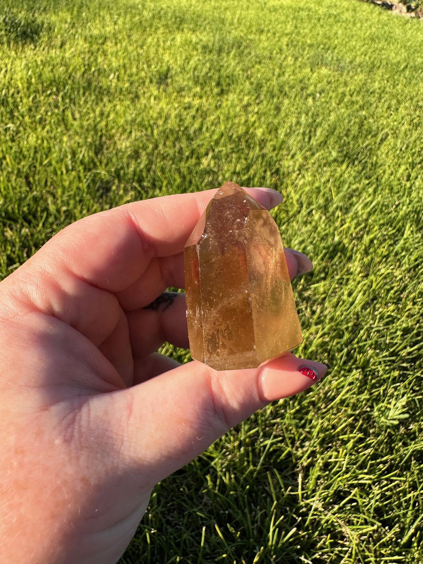 Honey-Colored Natural Citrine from Brazil - 2 Inches Tall