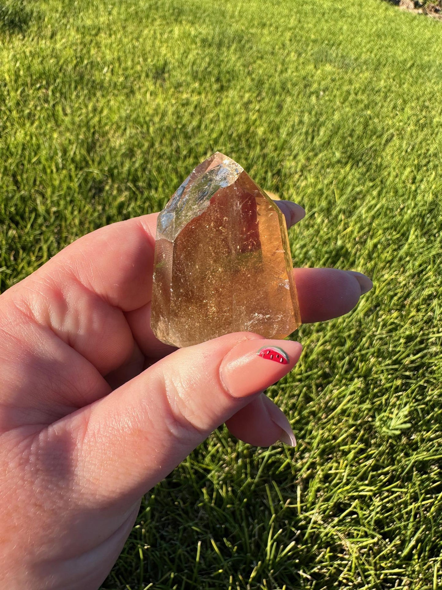 Honey-Colored Natural Citrine from Brazil - 2 Inches Tall