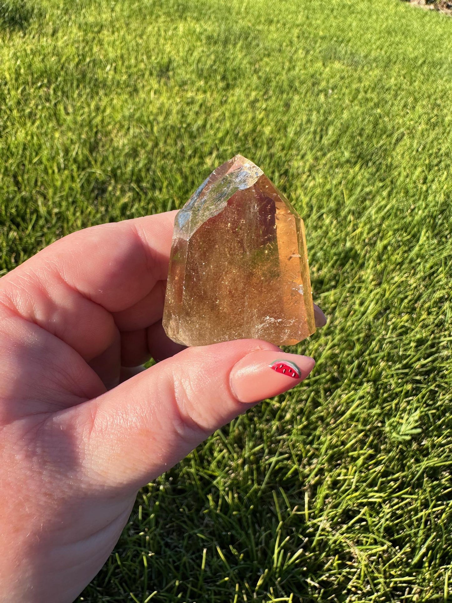 Honey-Colored Natural Citrine from Brazil - 2 Inches Tall