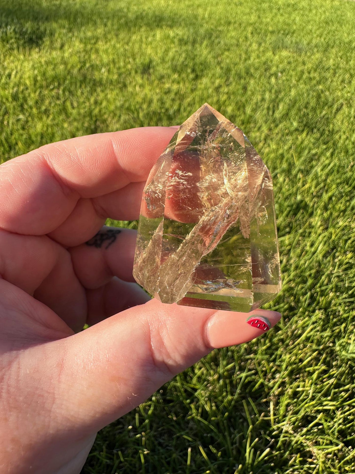 Super Clear Natural Citrine Tower from Brazil - 2 1/4 Inches Tall