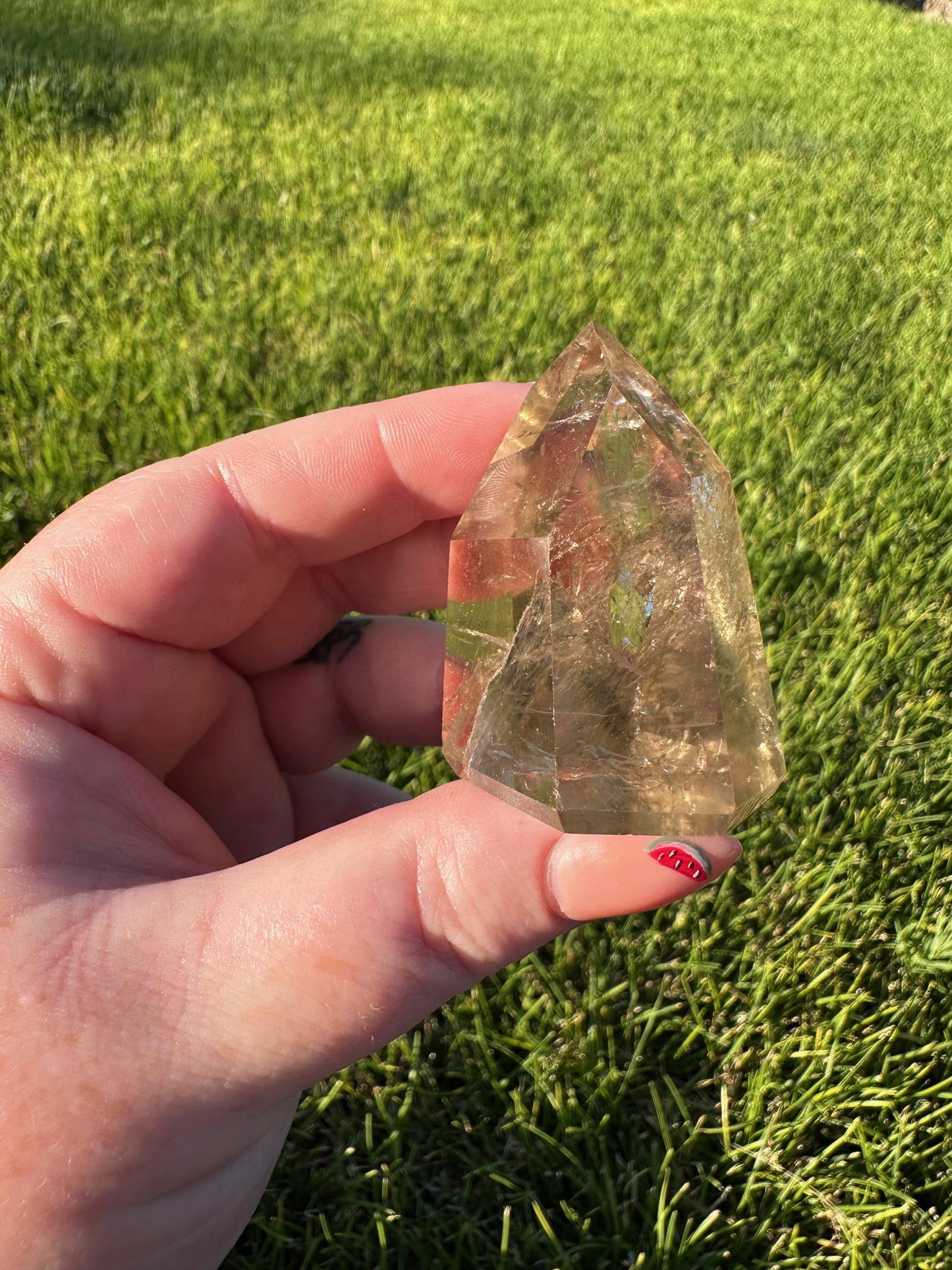 Super Clear Natural Citrine Tower from Brazil - 2 1/4 Inches Tall