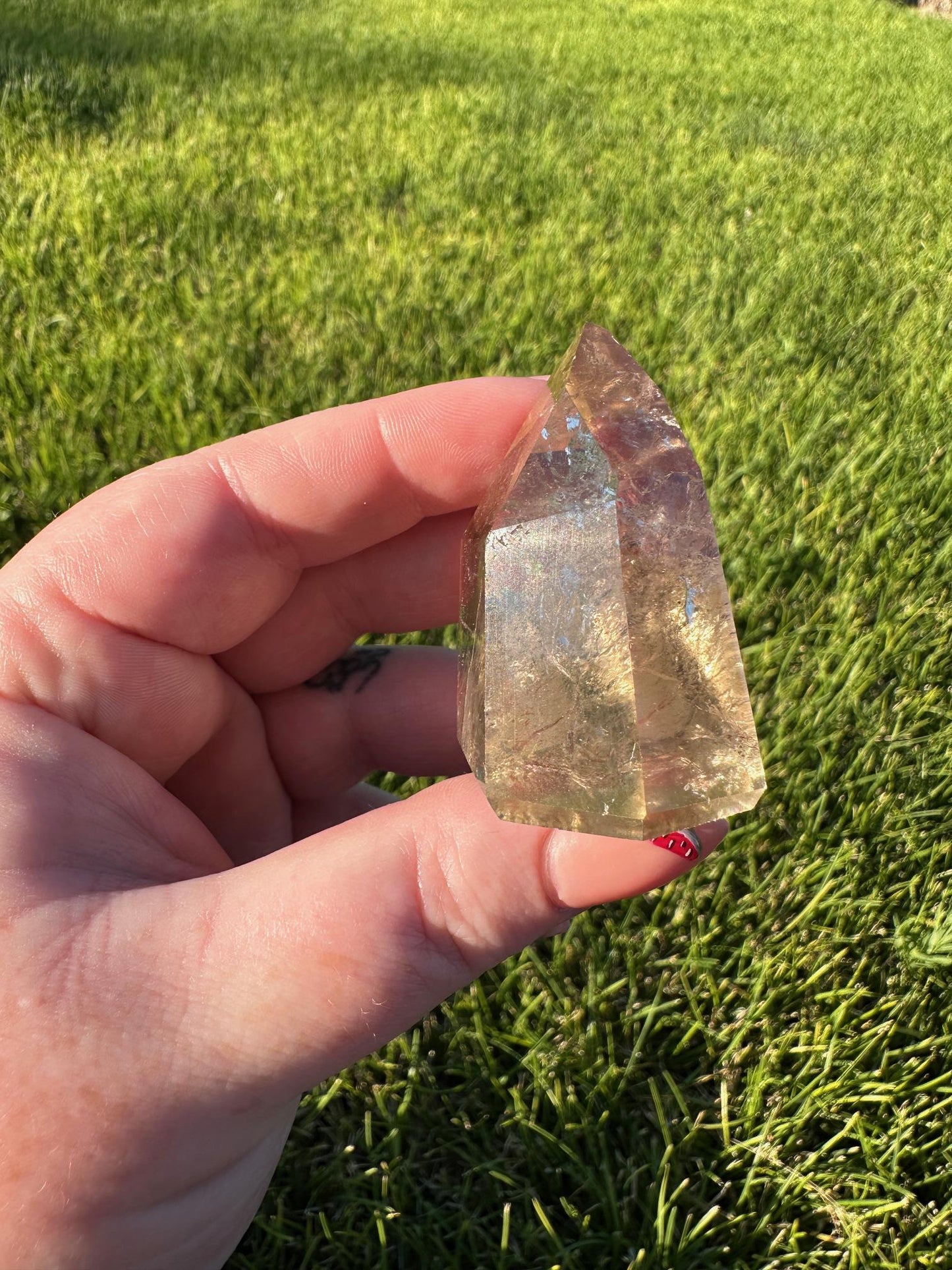 Super Clear Natural Citrine Tower from Brazil - 2 1/4 Inches Tall