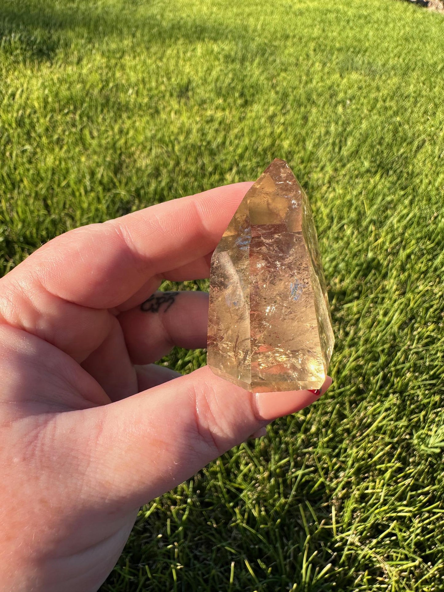 Super Clear Natural Citrine Tower from Brazil - 2 1/4 Inches Tall