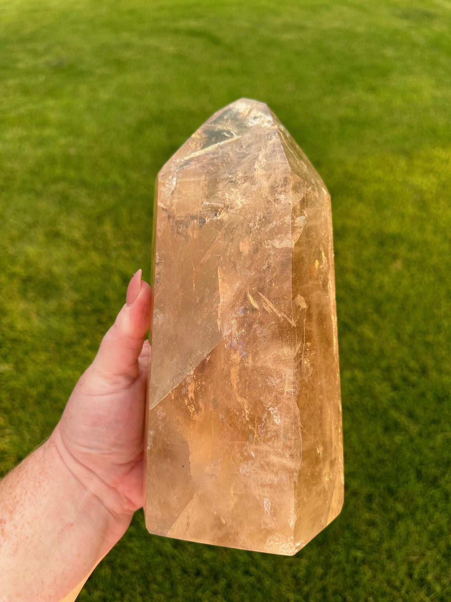 9" Citrine Tower - 6 lbs 13 oz | Natural Citrine Crystal Point | Healing Crystal Tower | Abundance & Manifestation Stone