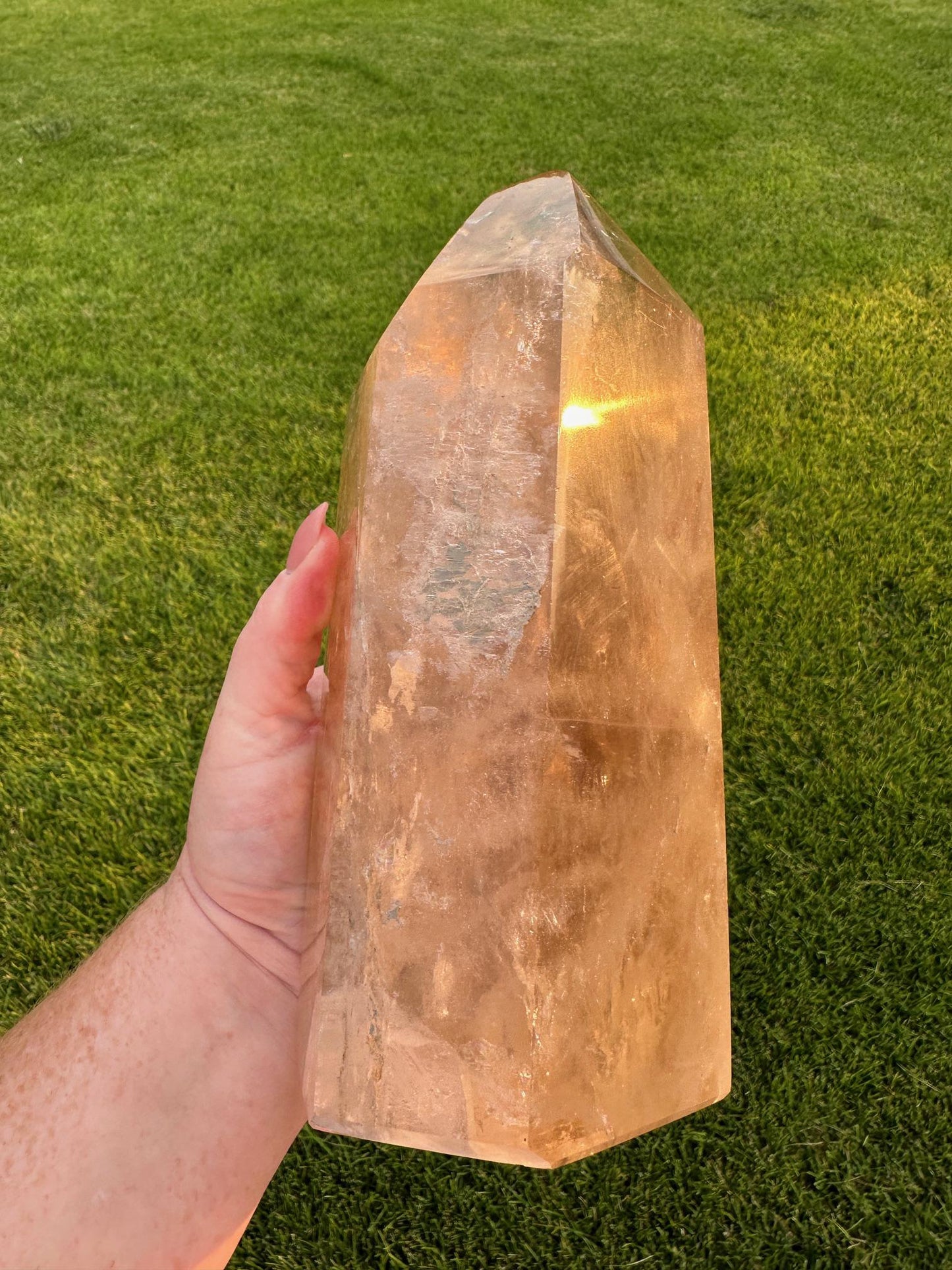 9" Citrine Tower - 6 lbs 13 oz | Natural Citrine Crystal Point | Healing Crystal Tower | Abundance & Manifestation Stone