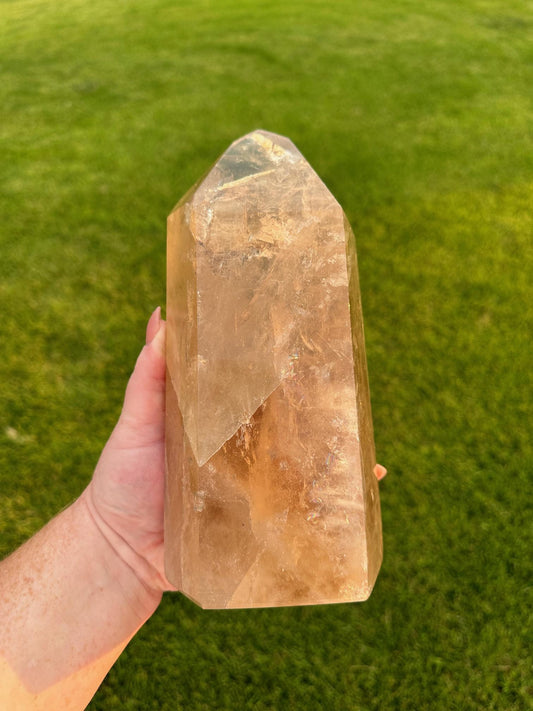 9" Citrine Tower - 6 lbs 13 oz | Natural Citrine Crystal Point | Healing Crystal Tower | Abundance & Manifestation Stone