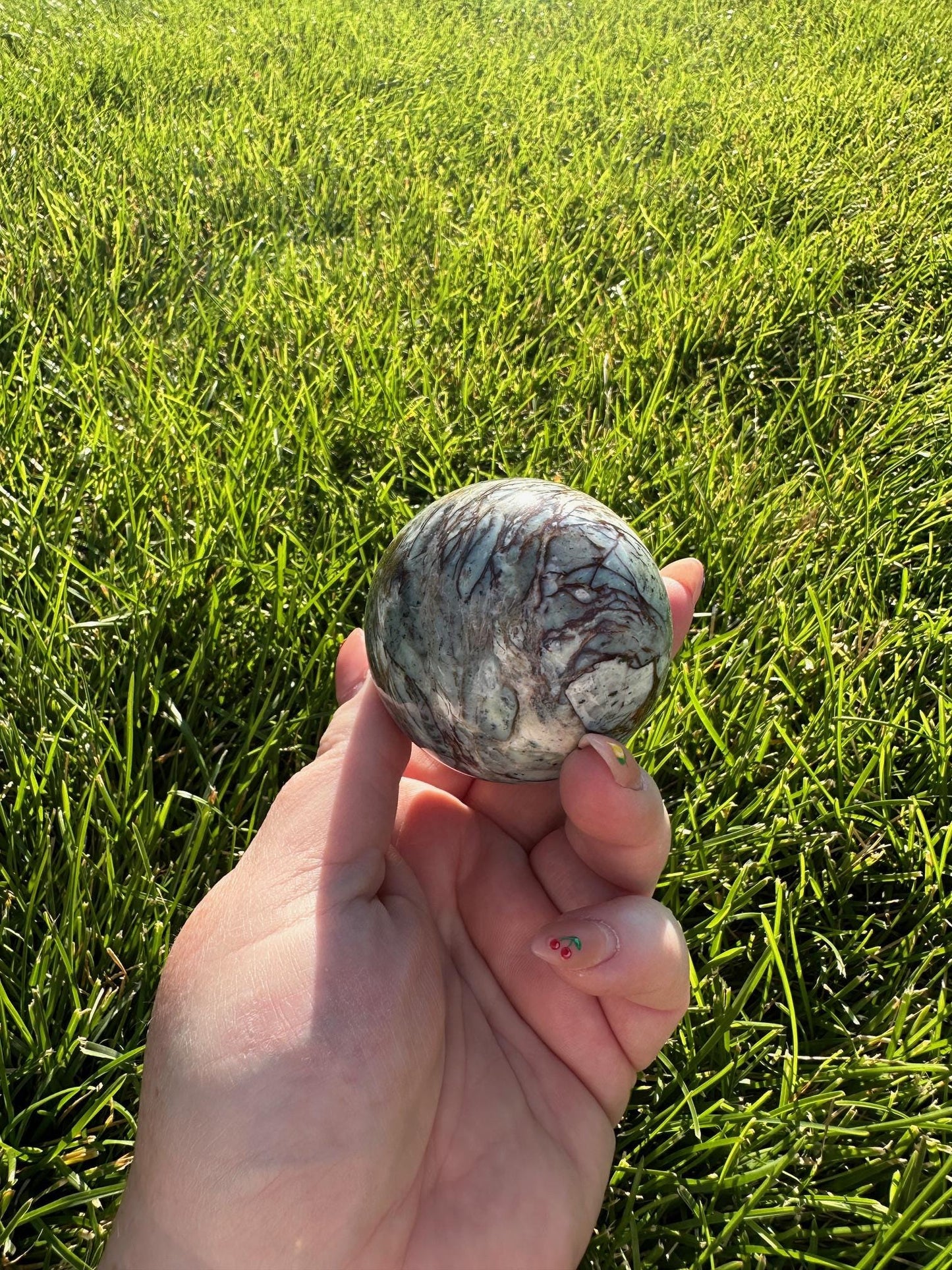 Jasper Sphere – 2.1" Diameter, 6 oz – Grounding, Stability, and Nurturing Energy Crystal