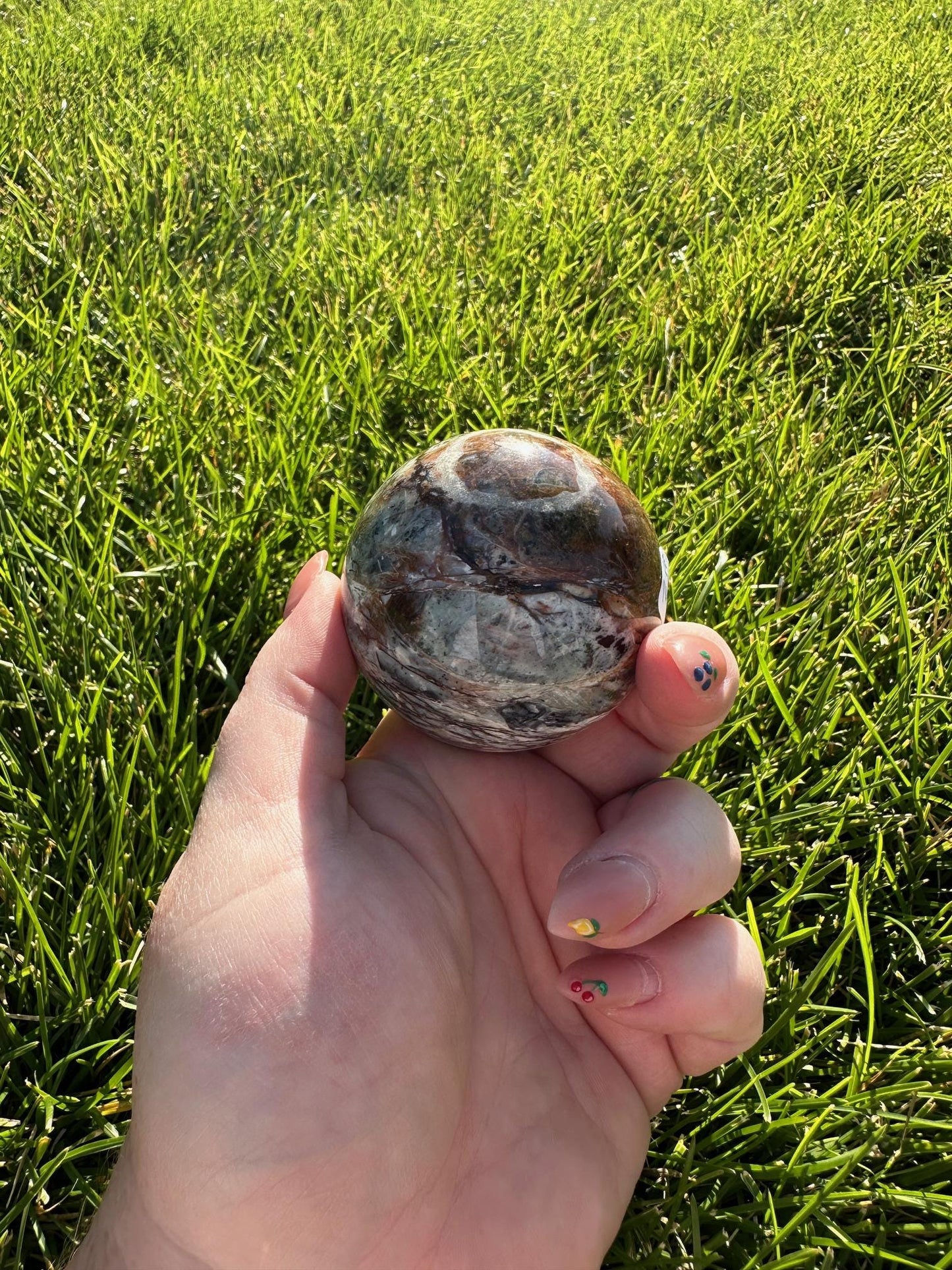 Jasper Sphere – 2.1" Diameter, 6 oz – Grounding, Stability, and Nurturing Energy Crystal