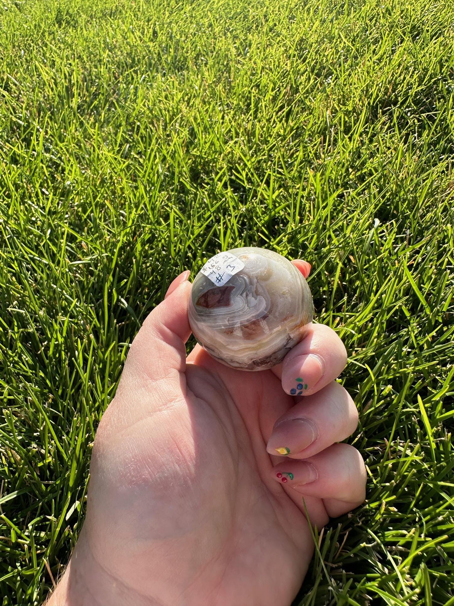 Crazy Lace Agate Sphere – 1.6" Diameter, 4 oz – Joy, Balance, and Protection Crystal from Mexico