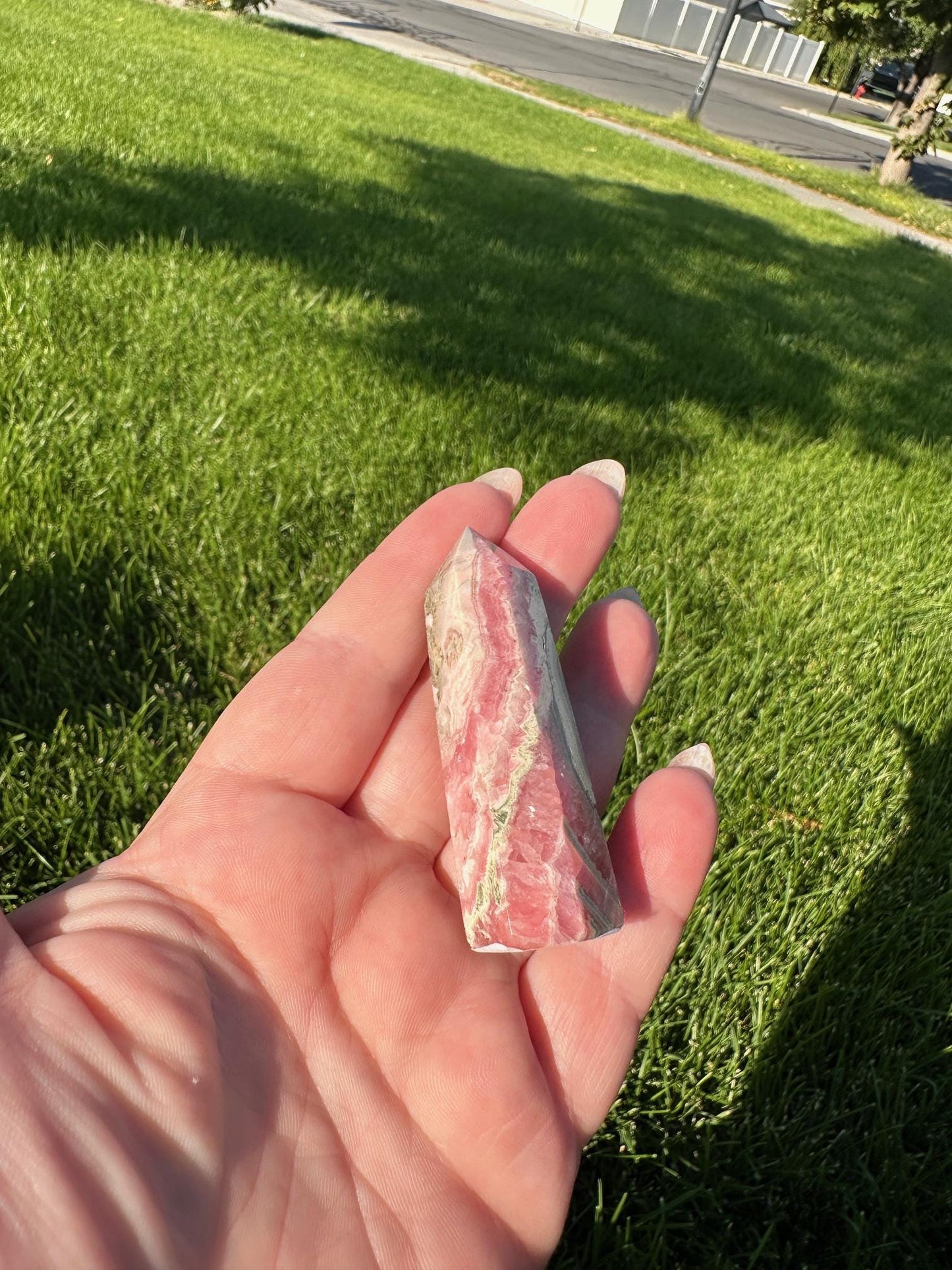 Rhodochrosite Tower – 2.2" Tall – Love, Compassion, and Emotional Healing Crystal