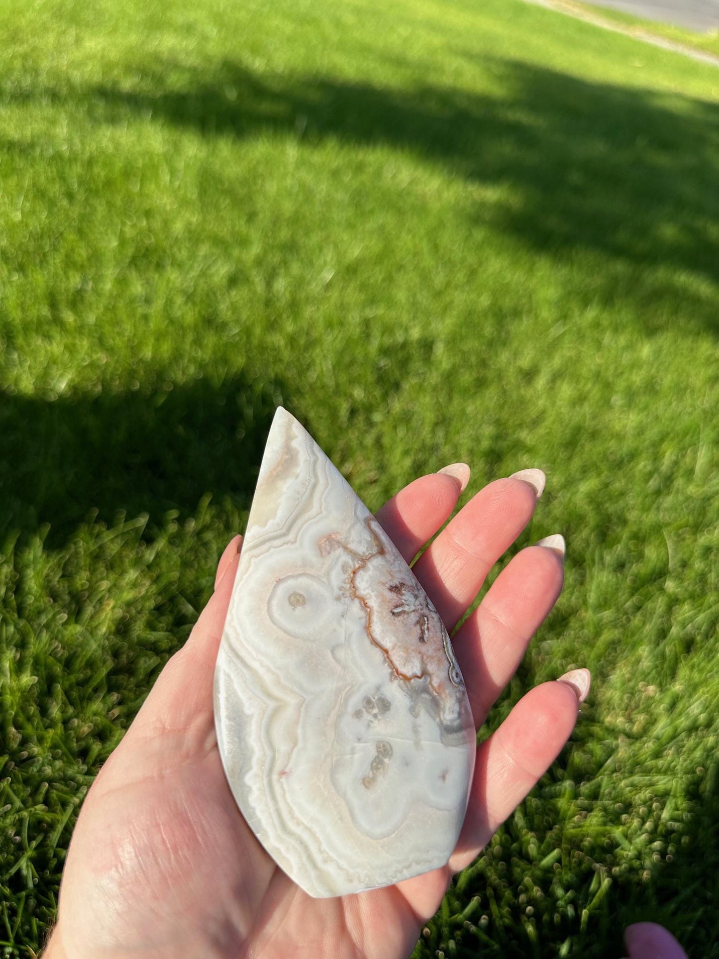 Crazy Lace Agate Freeform – 4.5" Tall, 7 oz – Joy, Protection, and Emotional Balance Stone from Mexico