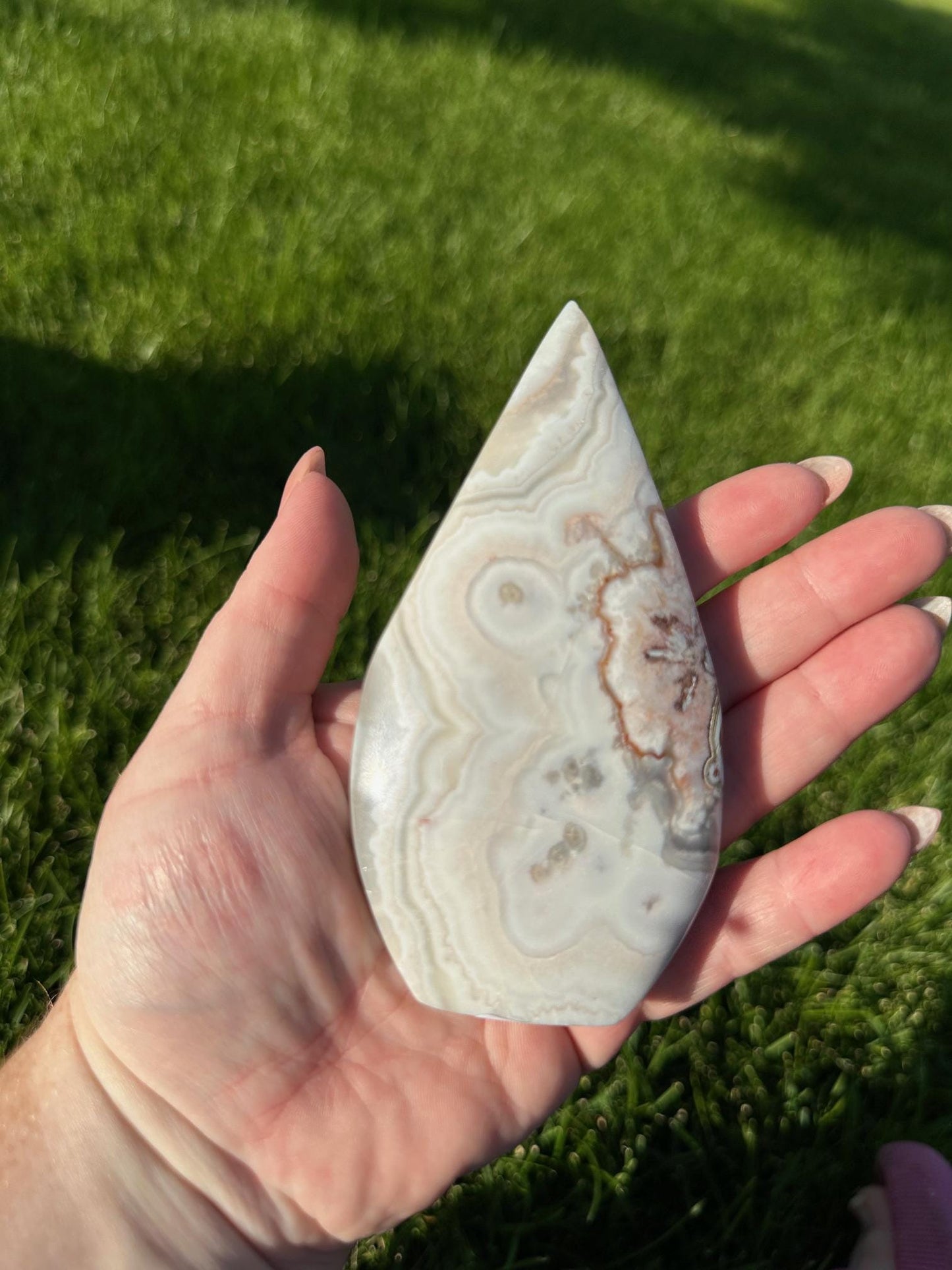 Crazy Lace Agate Freeform – 4.5" Tall, 7 oz – Joy, Protection, and Emotional Balance Stone from Mexico