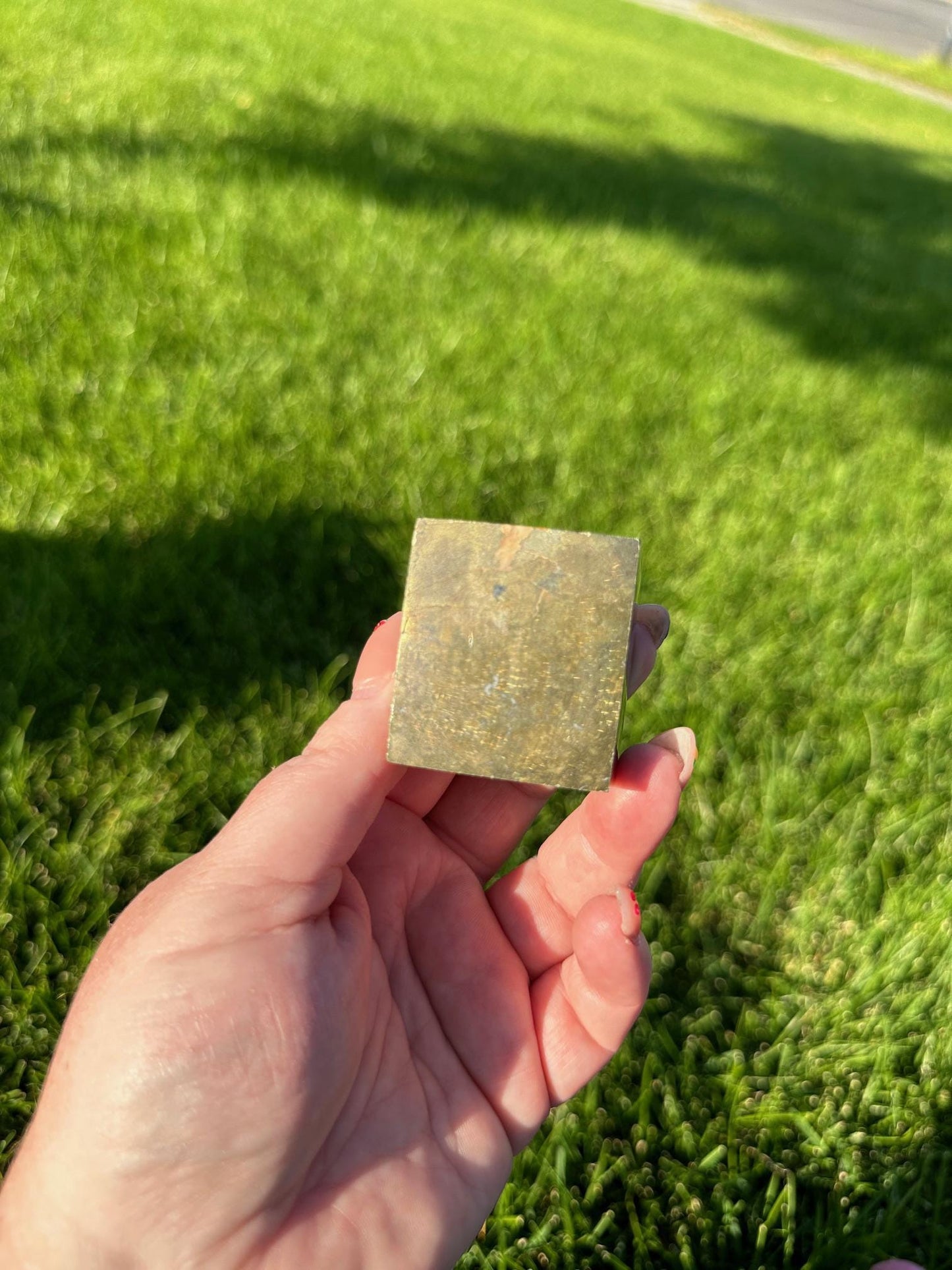 Pyrite Cube – 1.5" and 9 oz – Abundance, Protection, and Confidence Stone