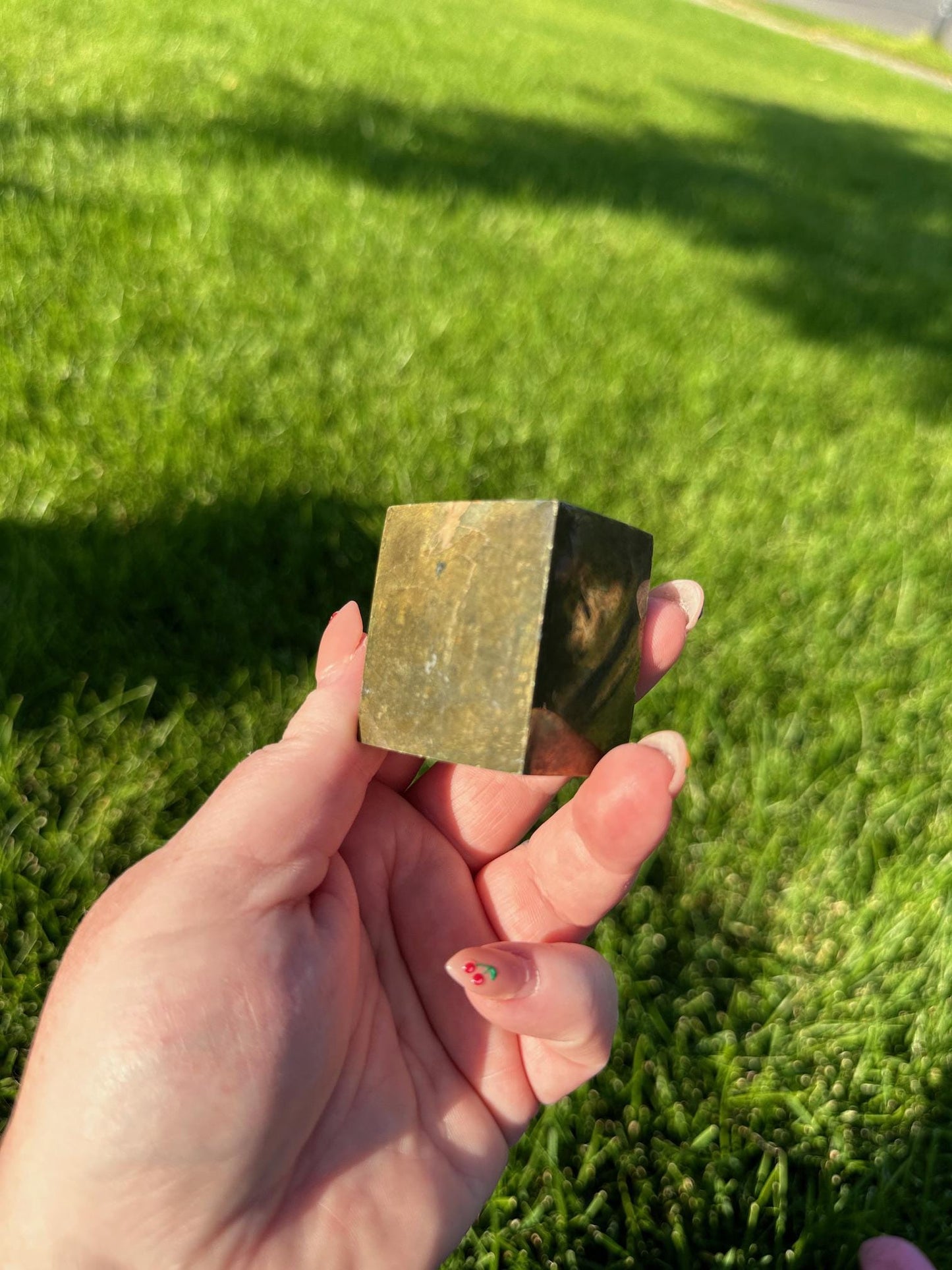 Pyrite Cube – 1.5" and 9 oz – Abundance, Protection, and Confidence Stone