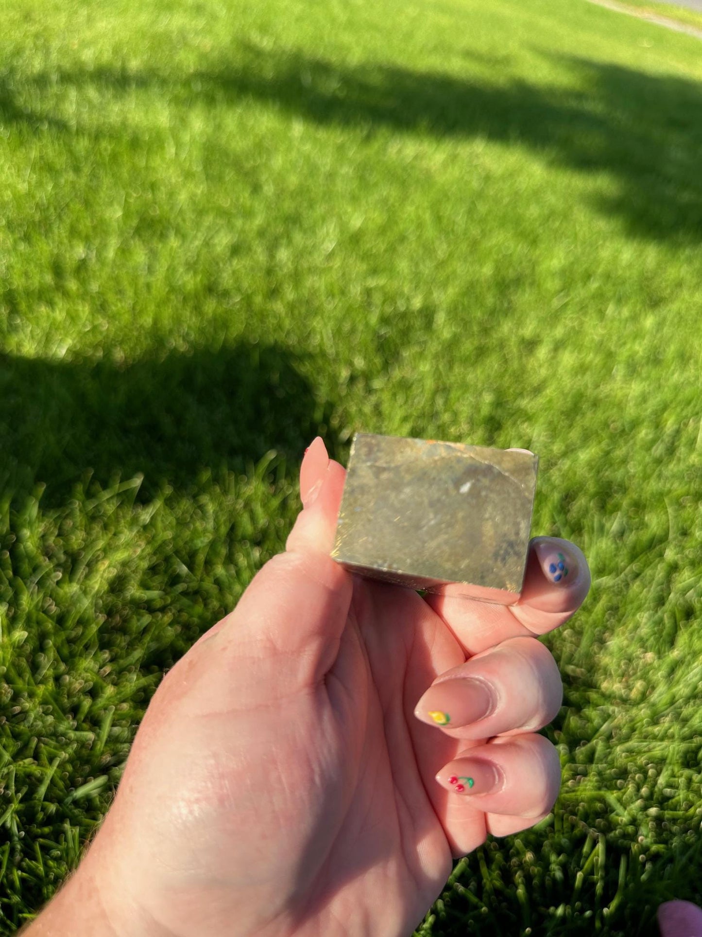 Pyrite Cube – 1.5" and 9 oz – Abundance, Protection, and Confidence Stone