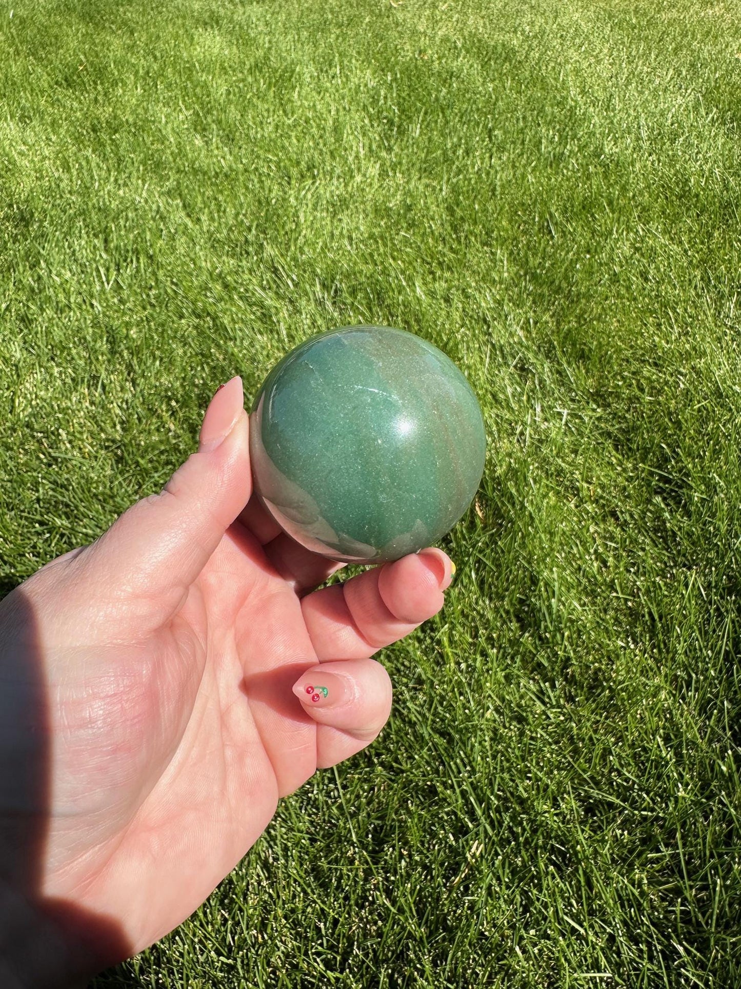 Green Aventurine Sphere - 2.1-inch Diameter, 10 oz | Brazilian Crystal