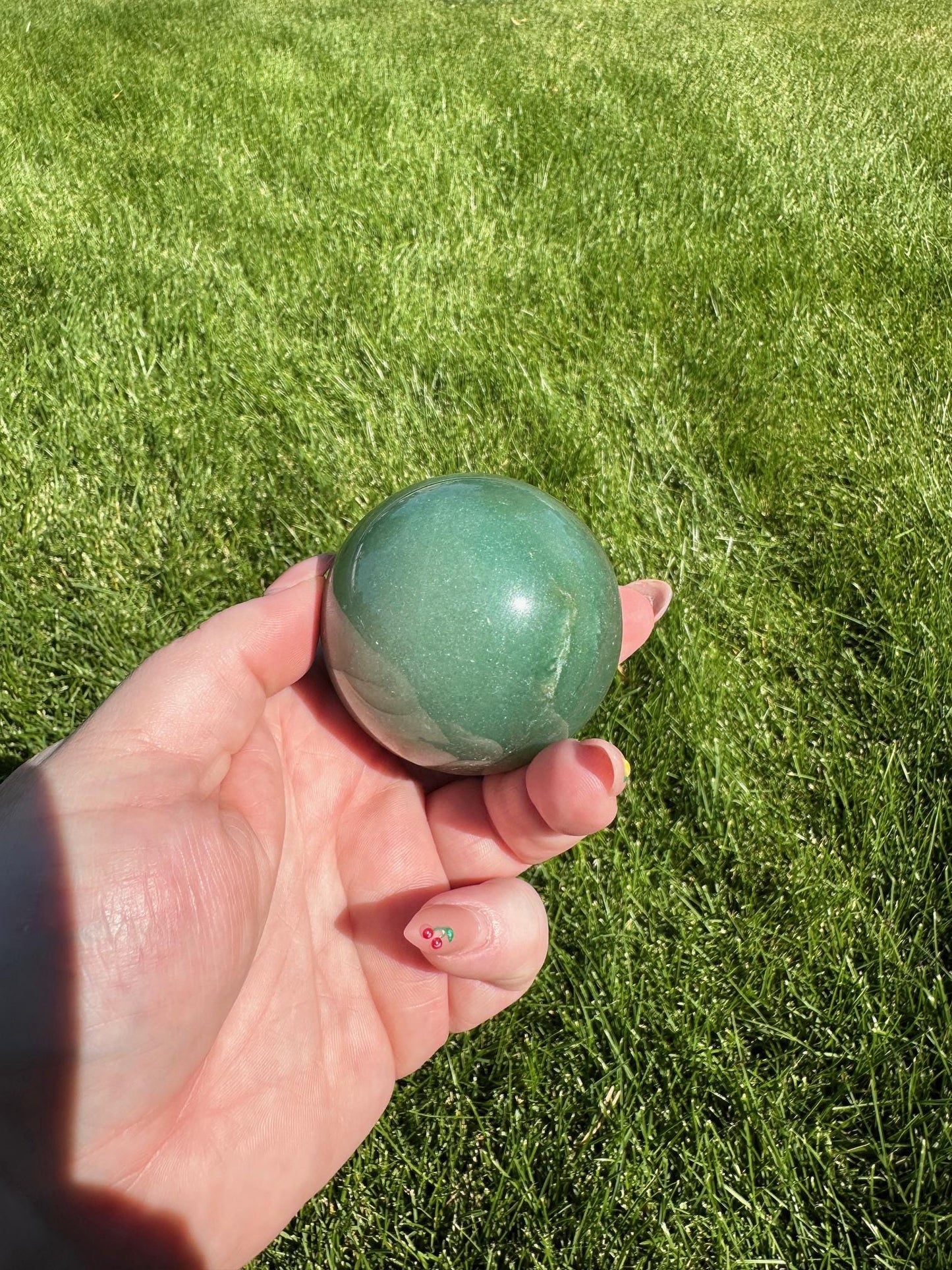 Green Aventurine Sphere - 2.1-inch Diameter, 10 oz | Brazilian Crystal