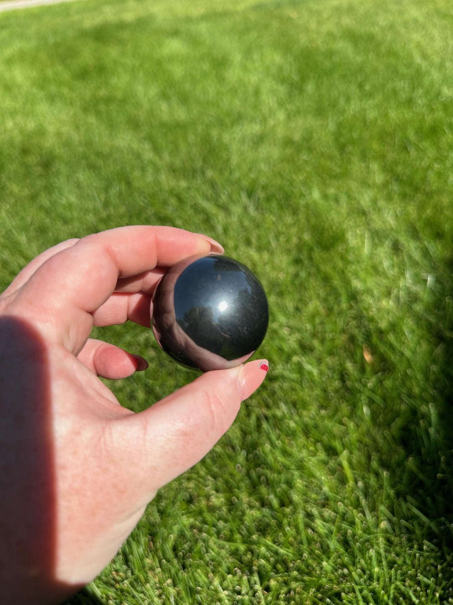 Hematite Sphere - 1.5-inch Diameter, 9 oz | Grounding & Protection Crystal