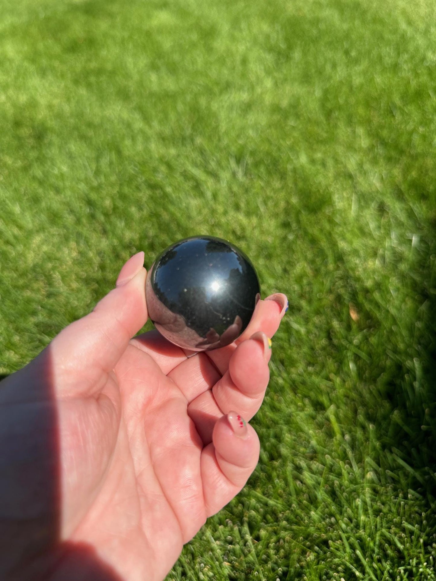 Hematite Sphere - 1.5-inch Diameter, 9 oz | Grounding & Protection Crystal