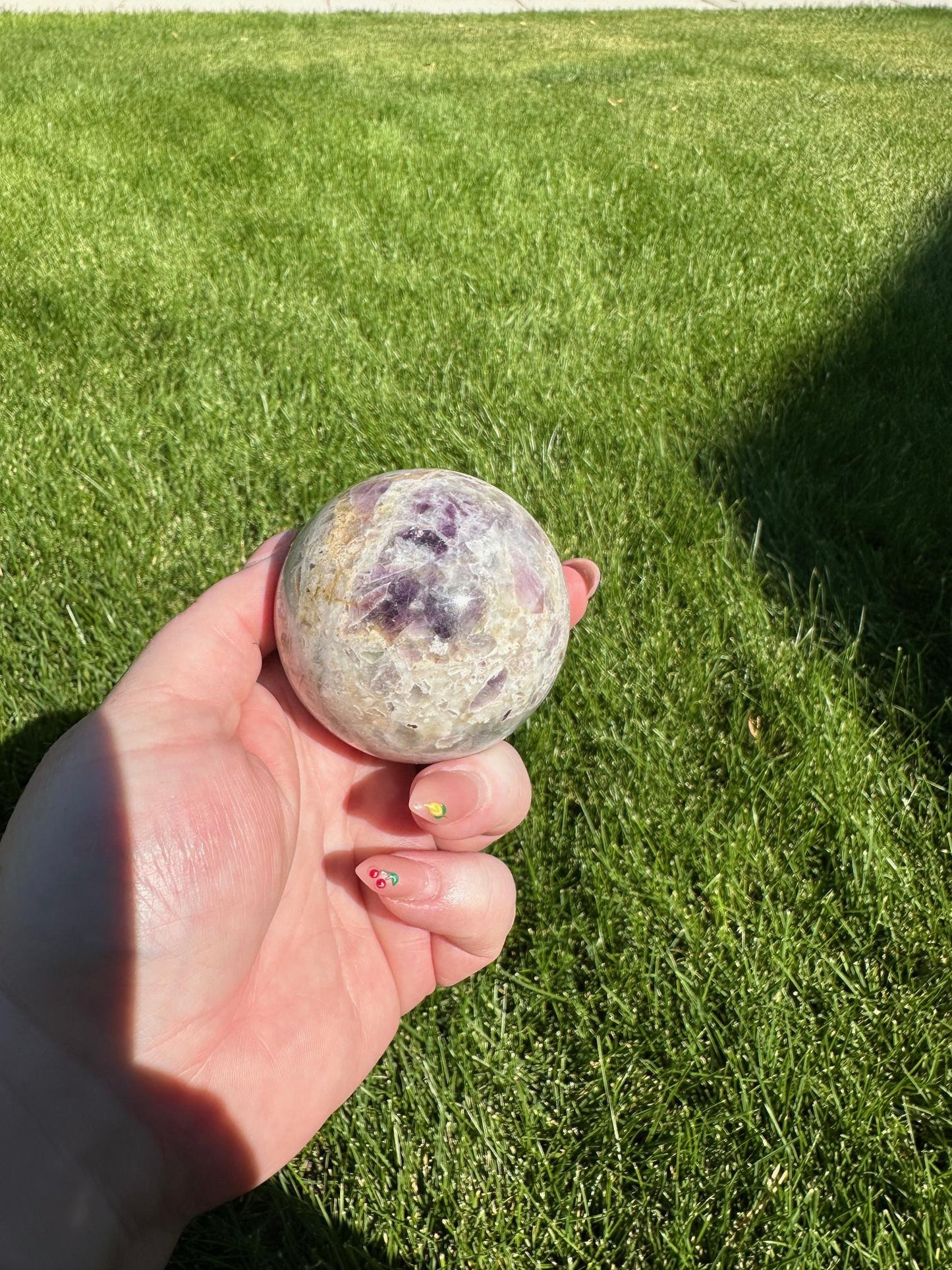 Fluorite Sphere - 2.2-inch Diameter, 11 oz | Clarity & Focus Crystal