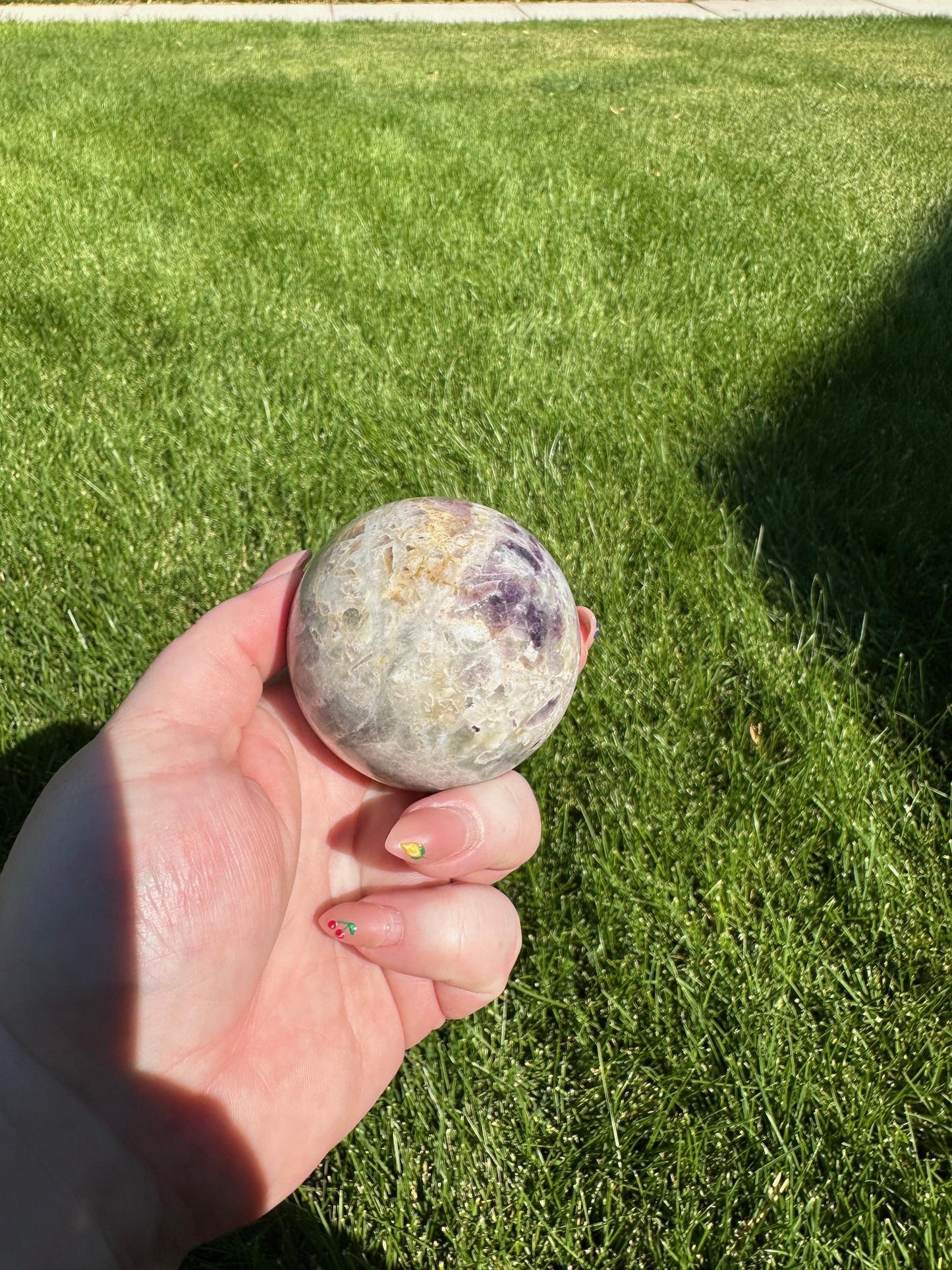 Fluorite Sphere - 2.2-inch Diameter, 11 oz | Clarity & Focus Crystal