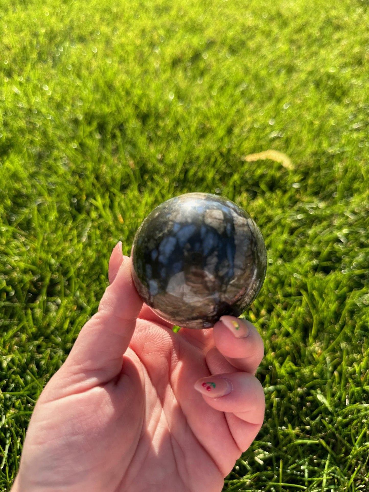 Que Sera Crystal Sphere – 2.1" Diameter, 10 oz – Energy Boost, Clarity, and Manifestation Stone