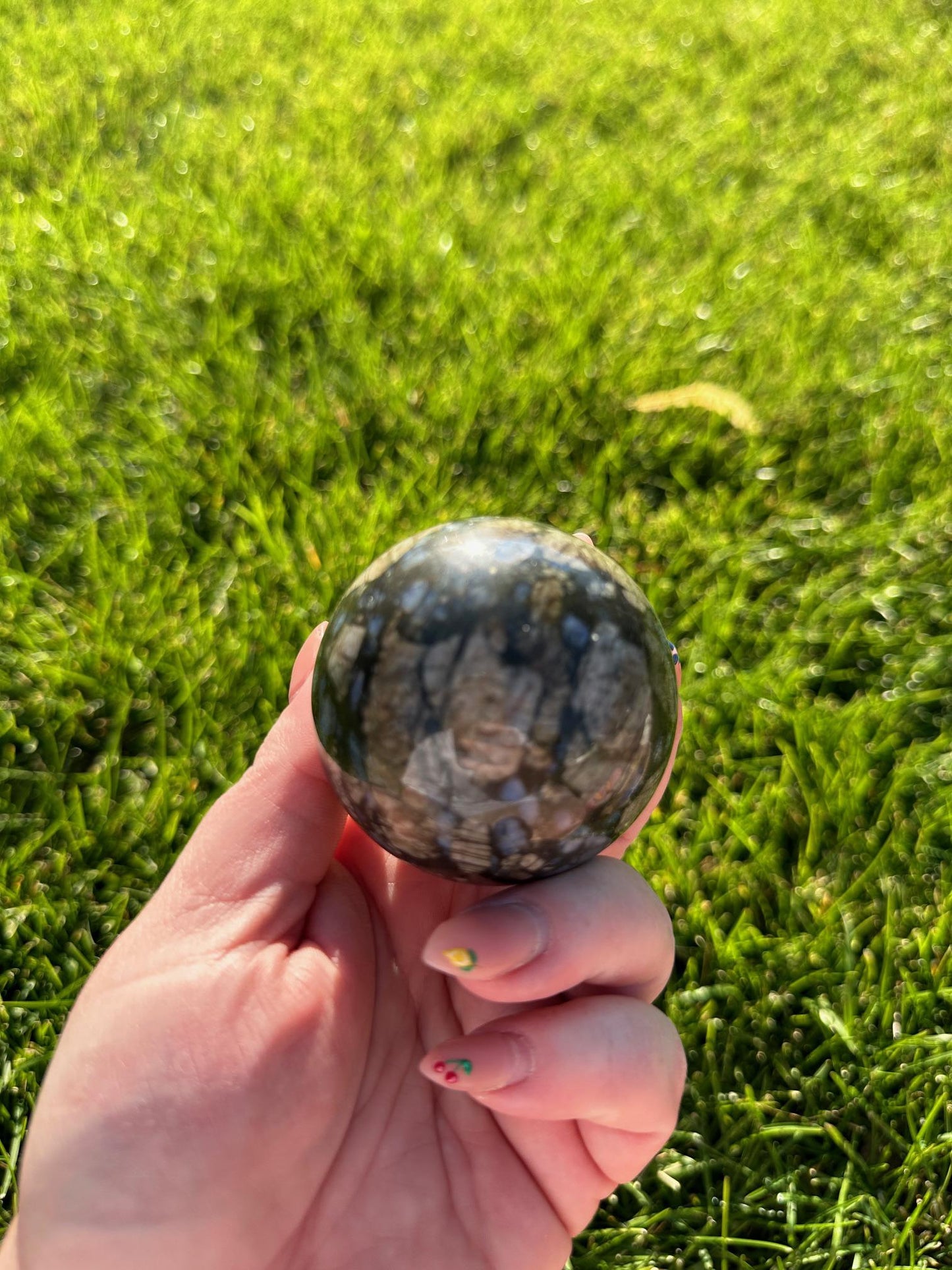 Que Sera Crystal Sphere – 2.1" Diameter, 10 oz – Energy Boost, Clarity, and Manifestation Stone